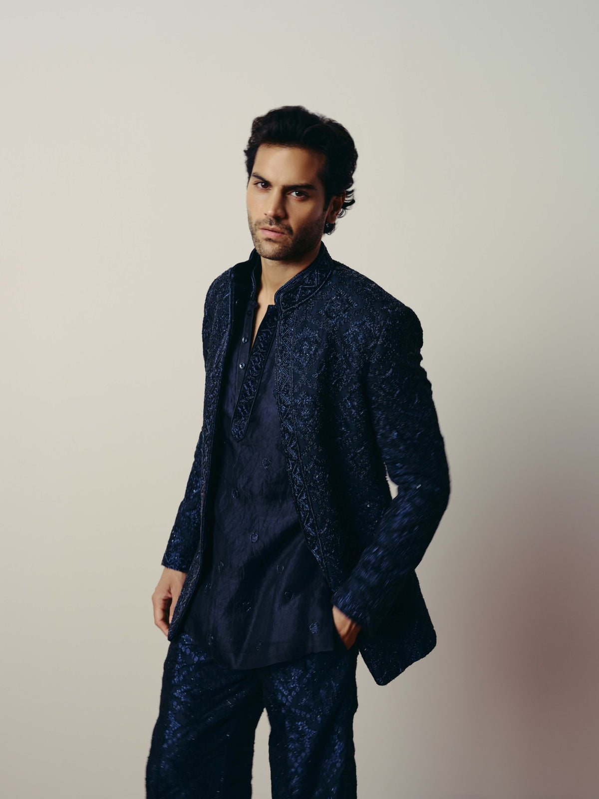 Vedanta Bandhgala jacket , kurta and pant set
