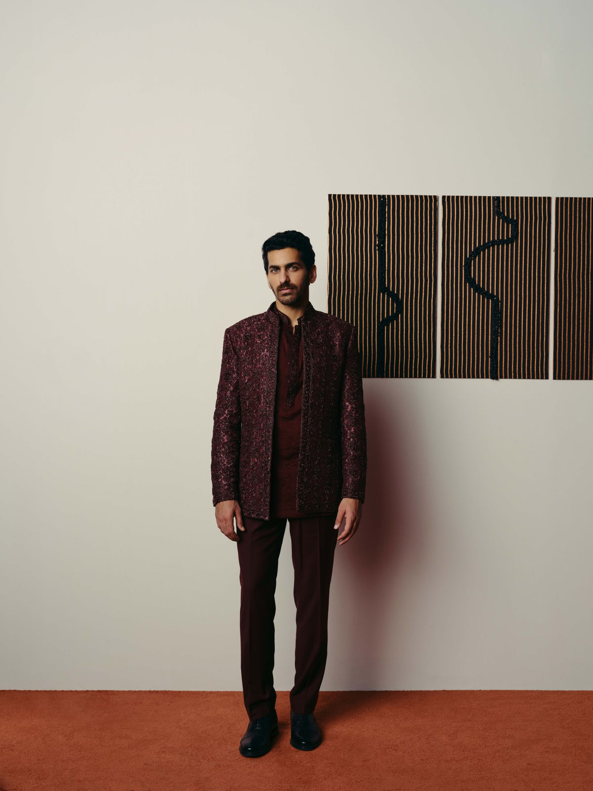 Nirvana bandhgala jacket, kurta and pant set