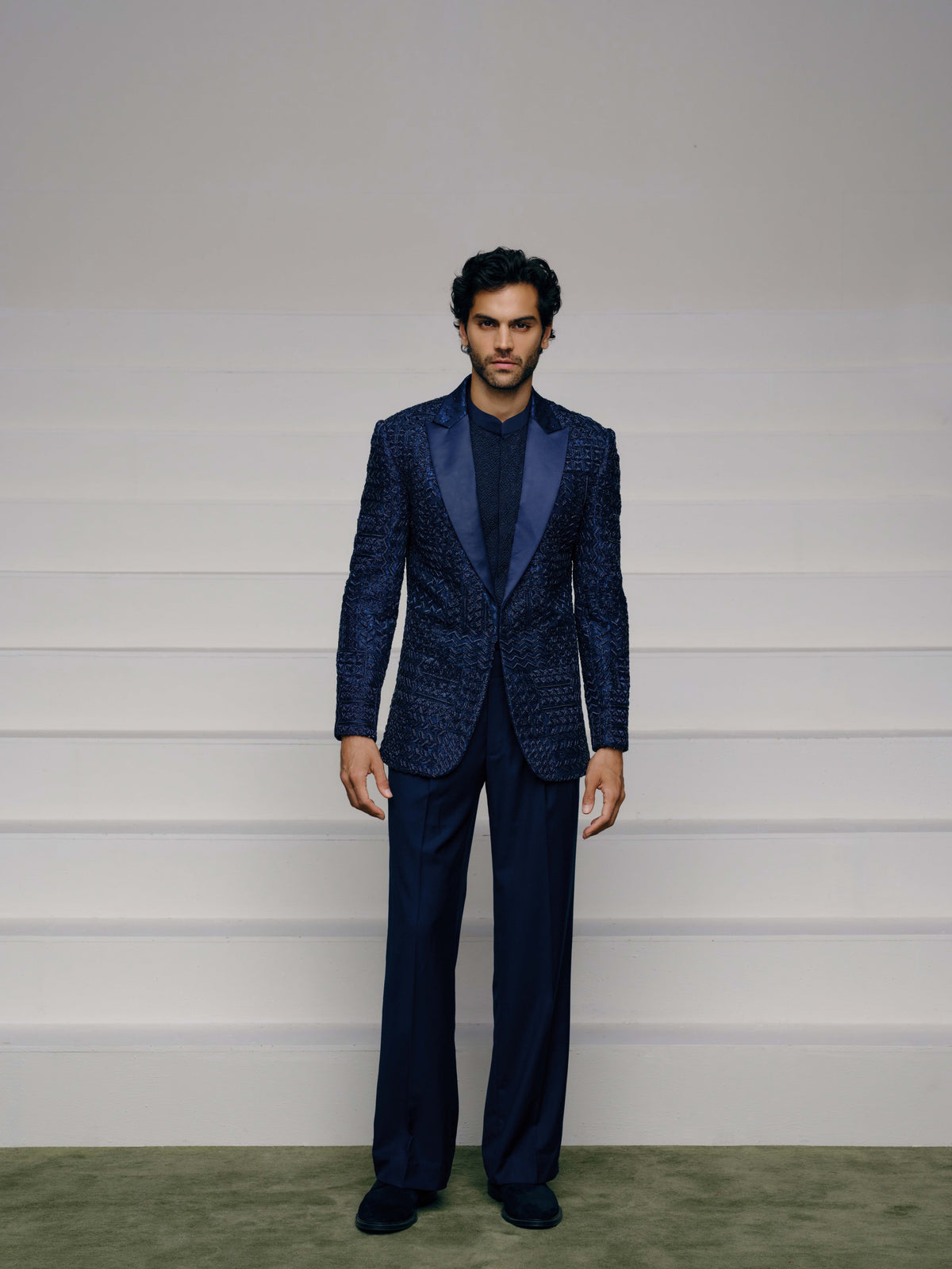 Nihaar tuxedo jacket, shirt and pant set