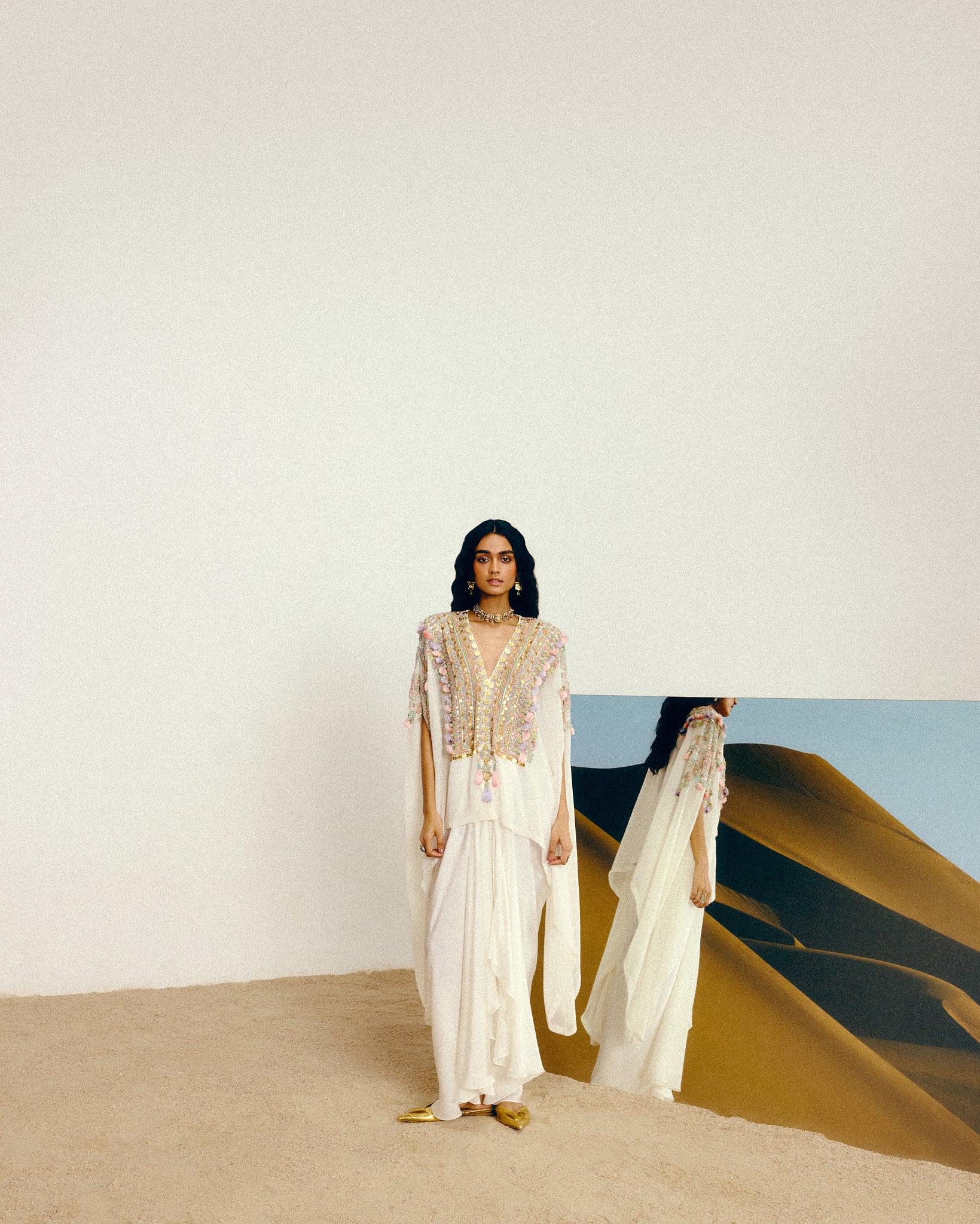 Diwani Cape Tunic Set