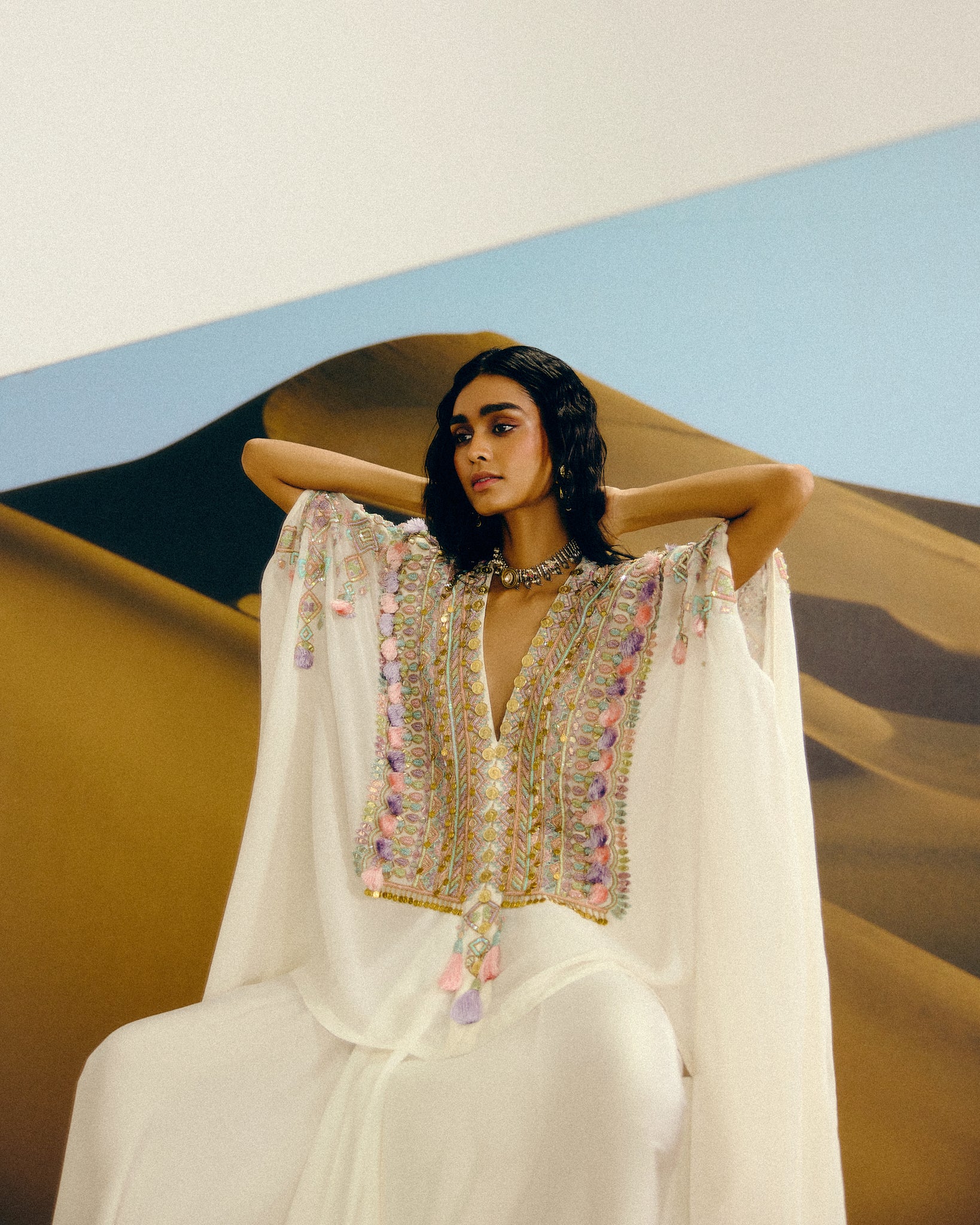Diwani Cape Tunic Set