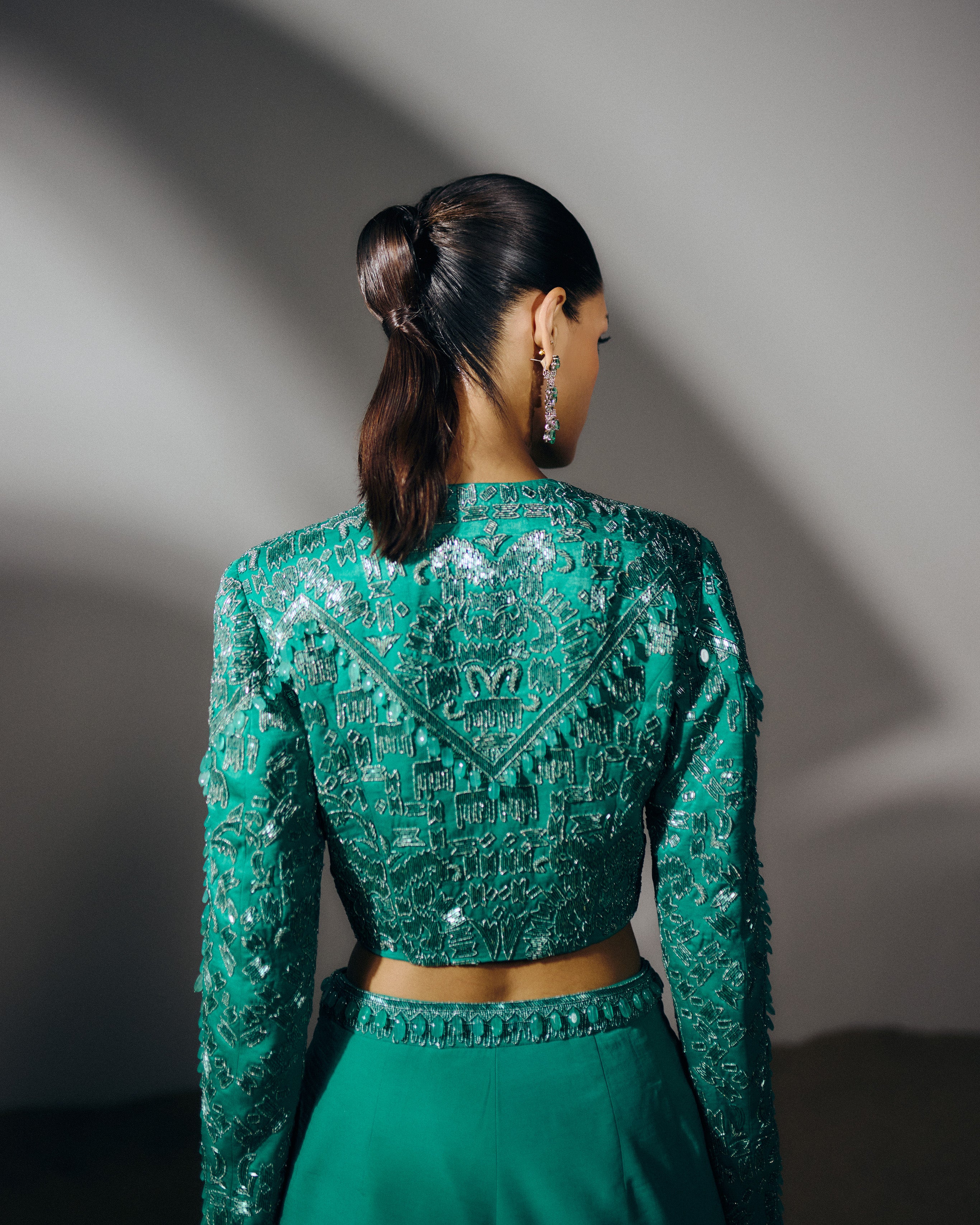 Amara Crop Jacket Set