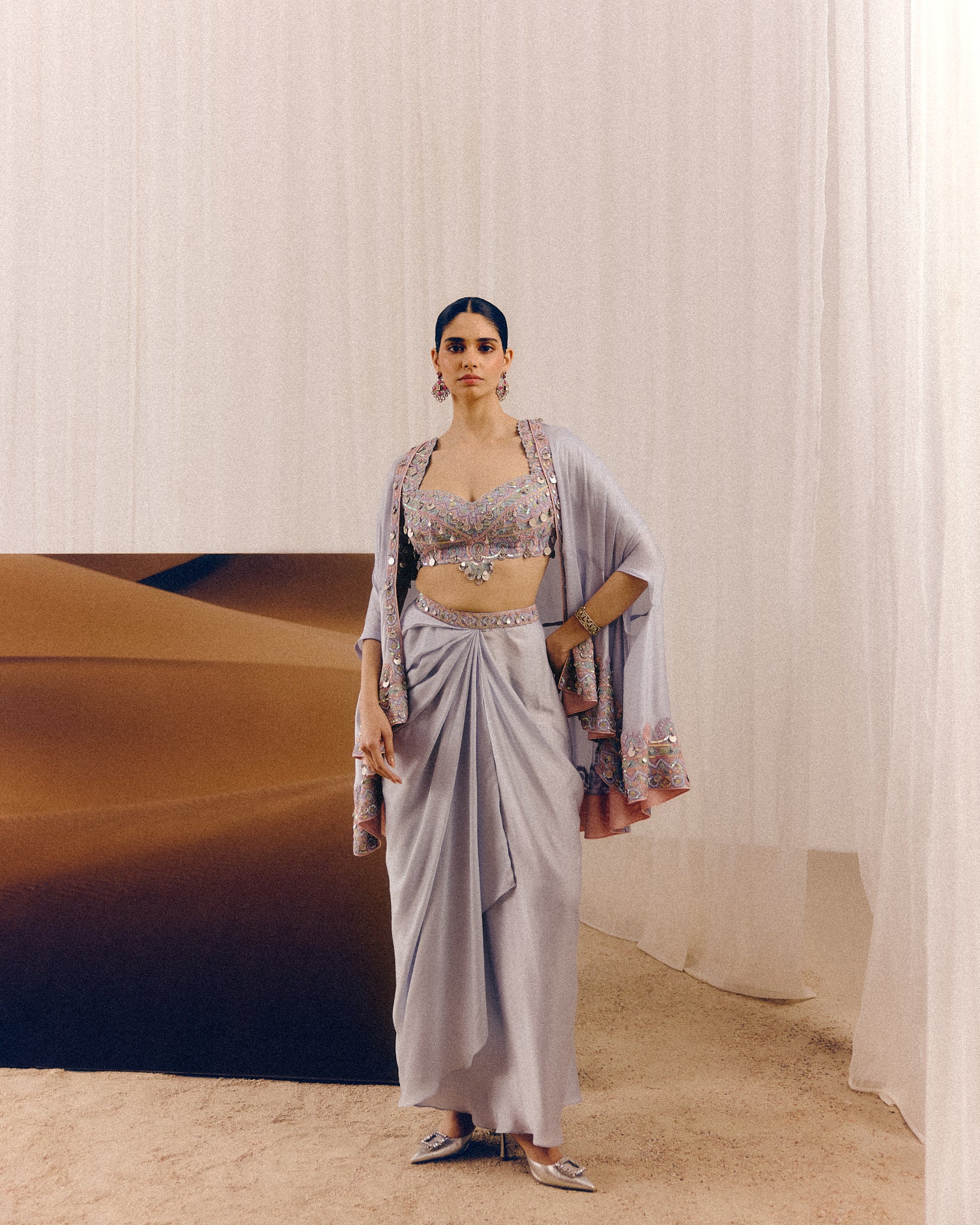 Gor Boli Cape and Skirt Set