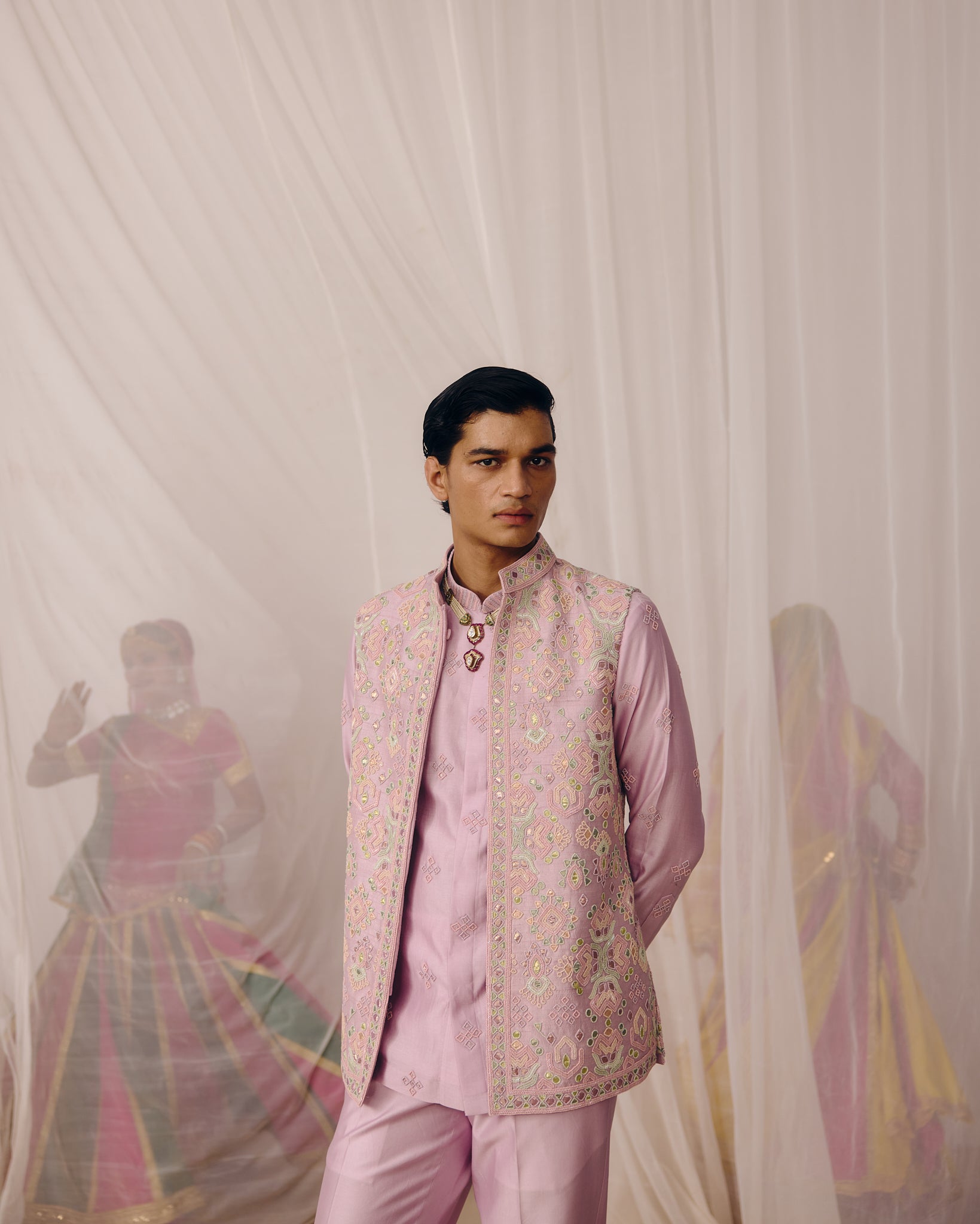 Gor Boli Nehru Jacket Set