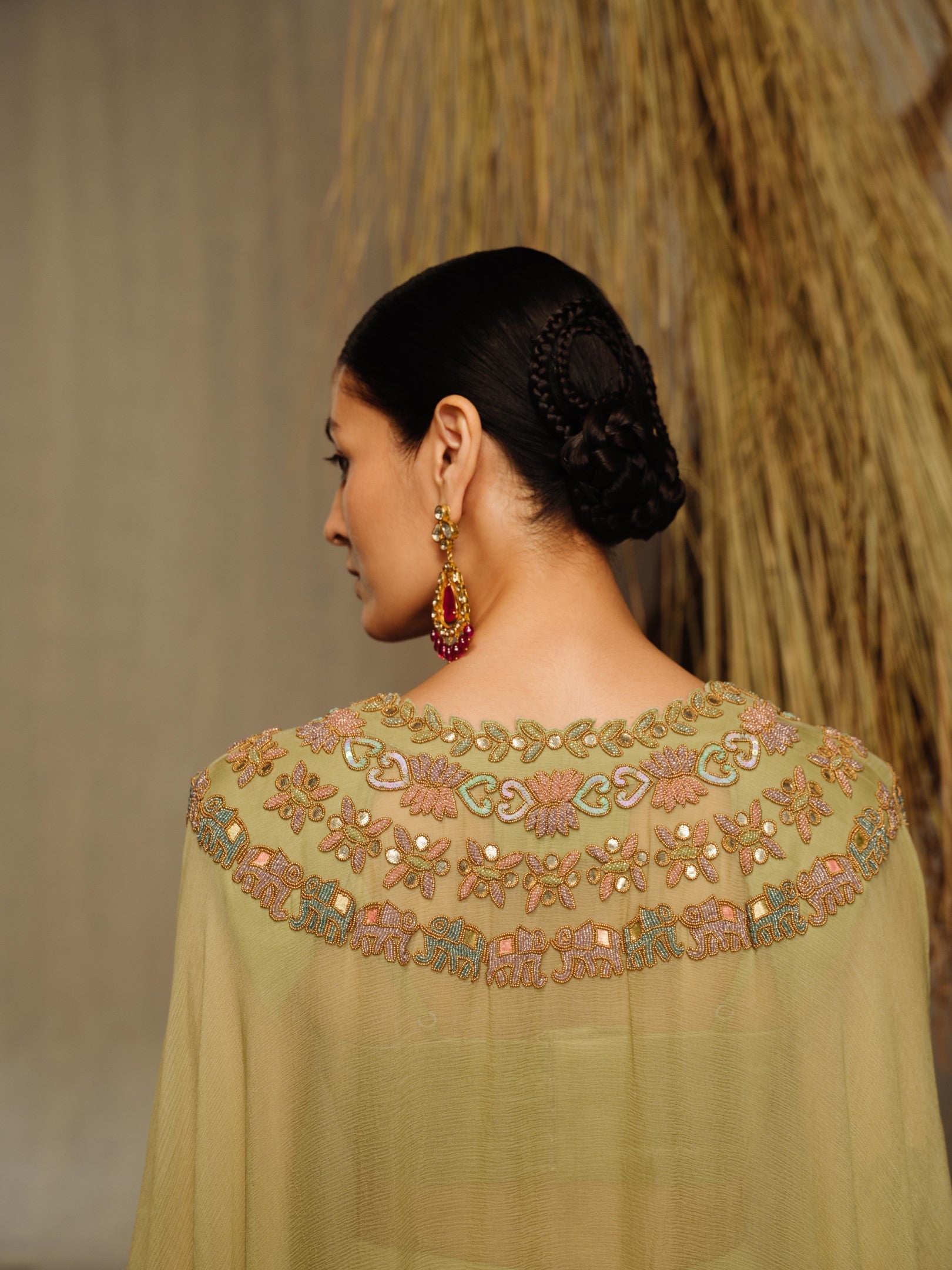 Seher Cape Tunic Set