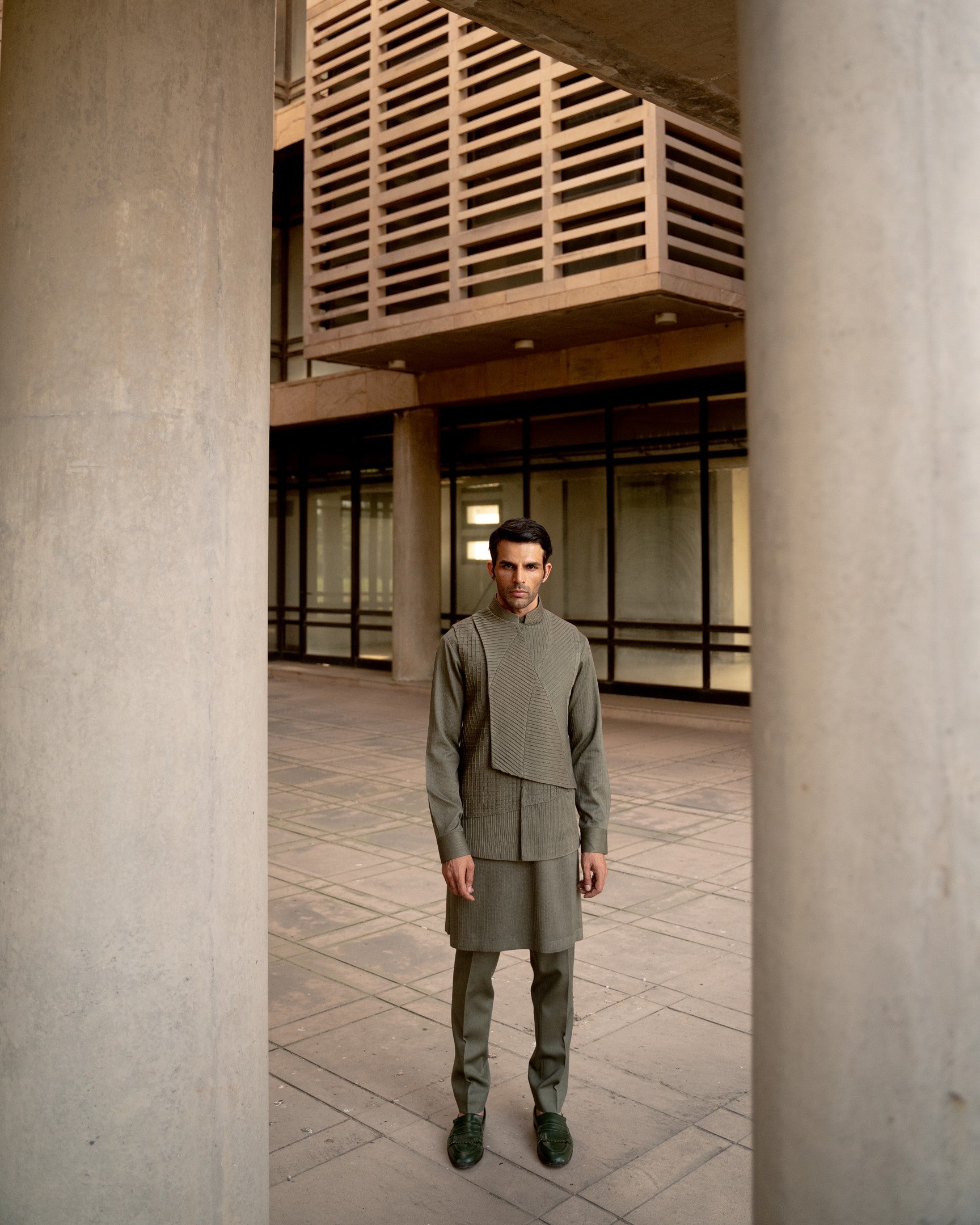 Armoured Nehru Jacket Set
