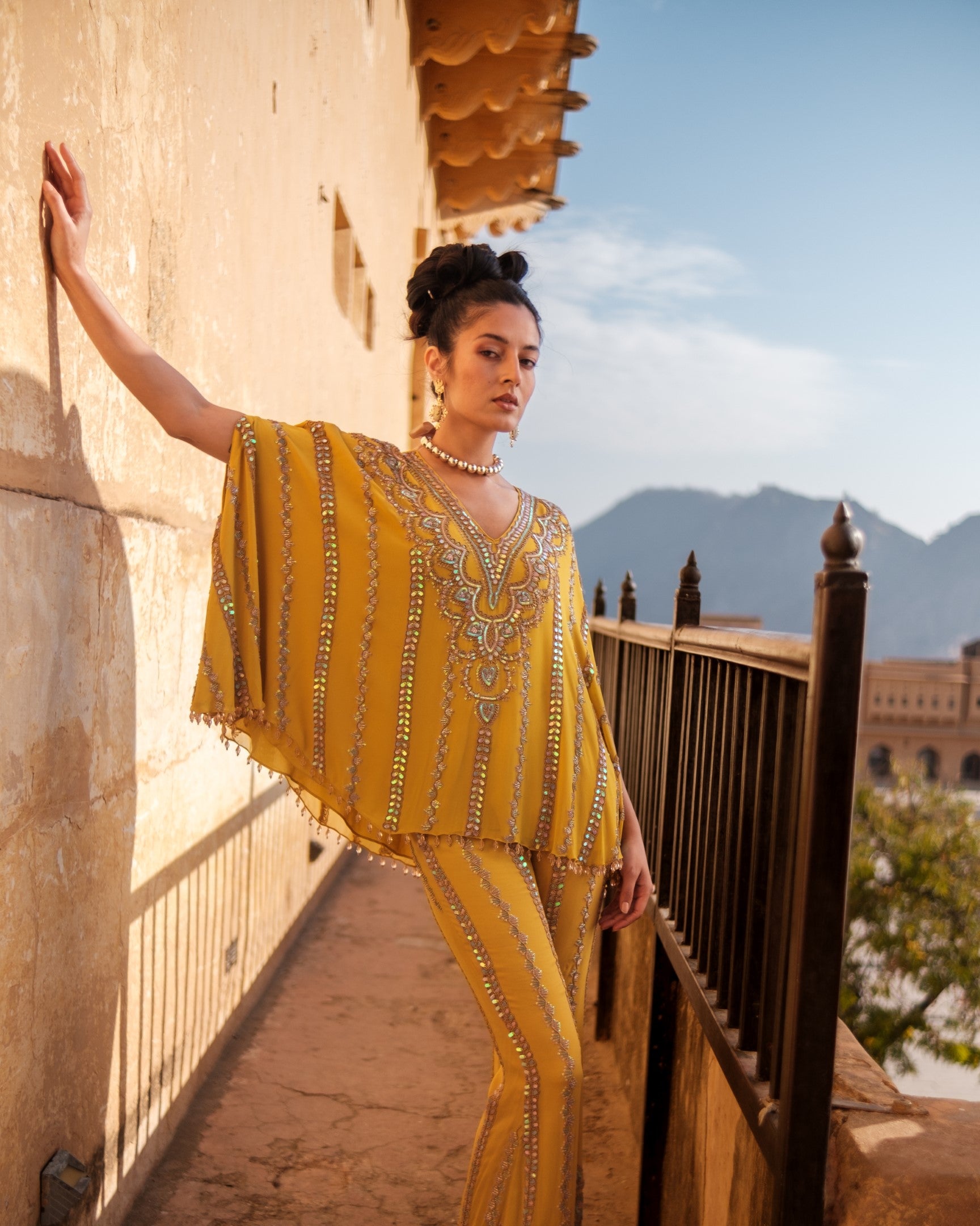 Mandala Cape Tunic Set