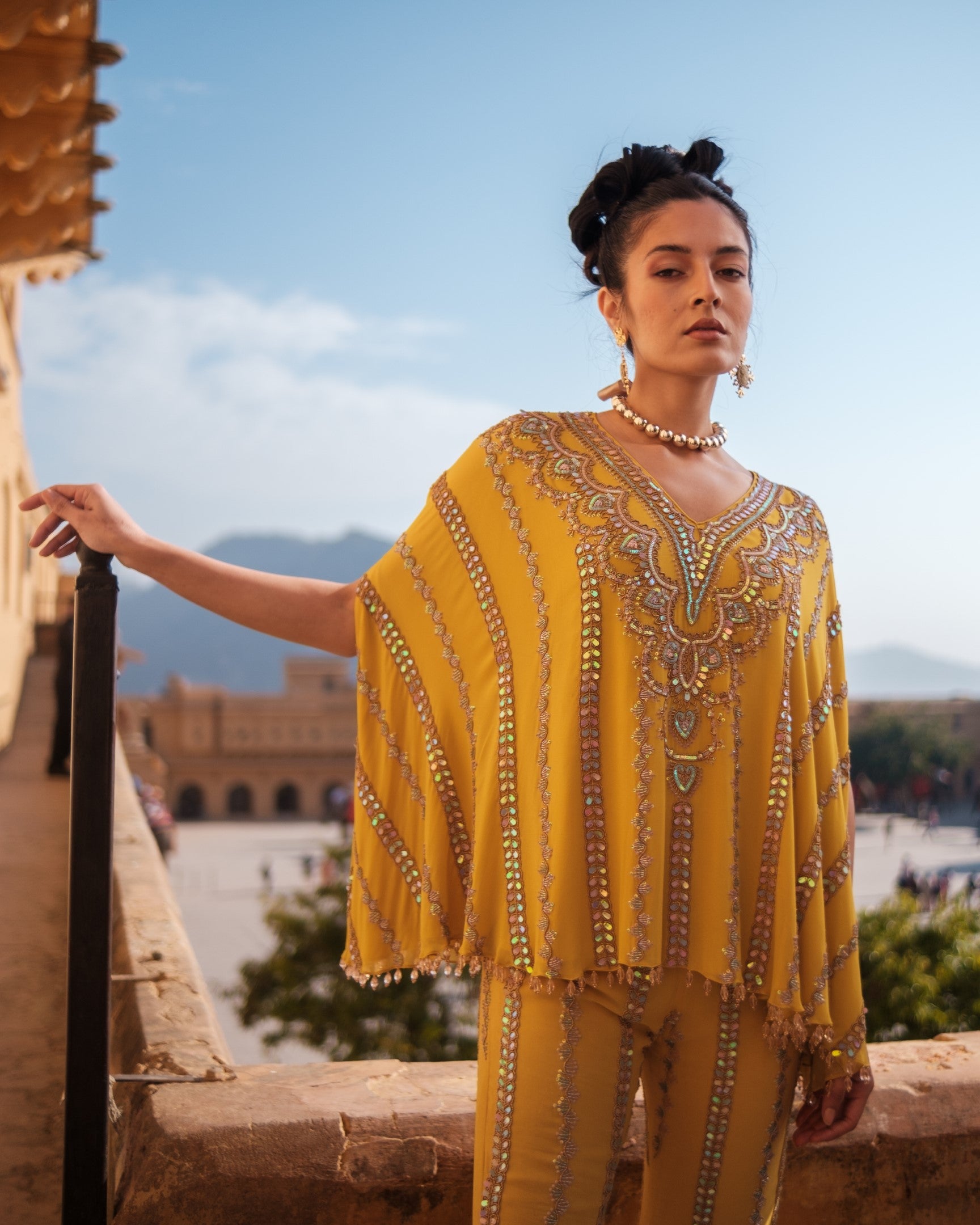 Mandala Cape Tunic Set