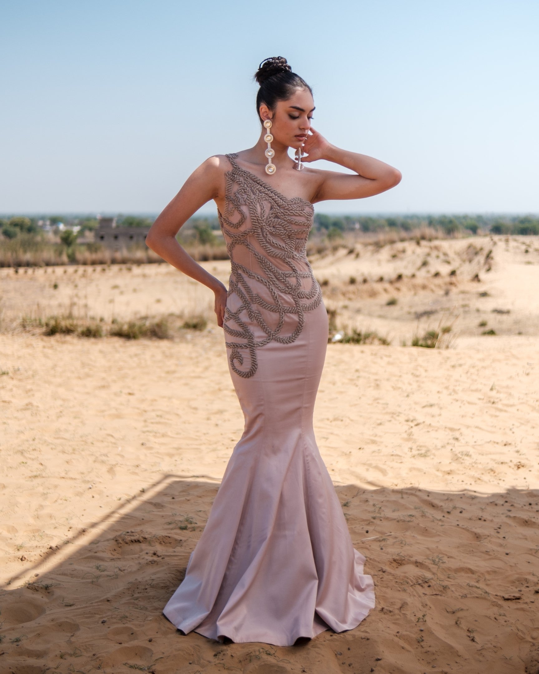 Psy Cuban Chain Fishtail Gown