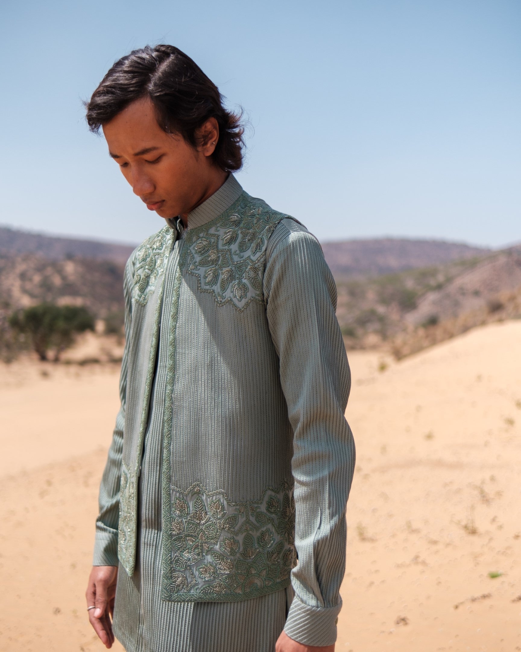 Mandala Nehru Jacket Set