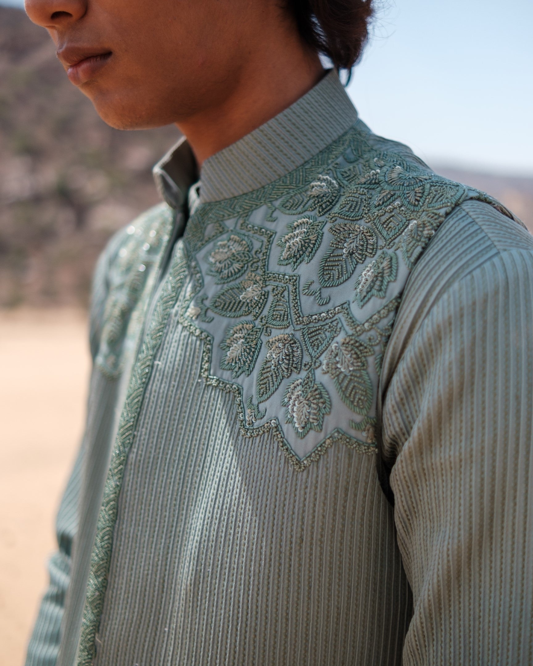 Mandala Nehru Jacket Set
