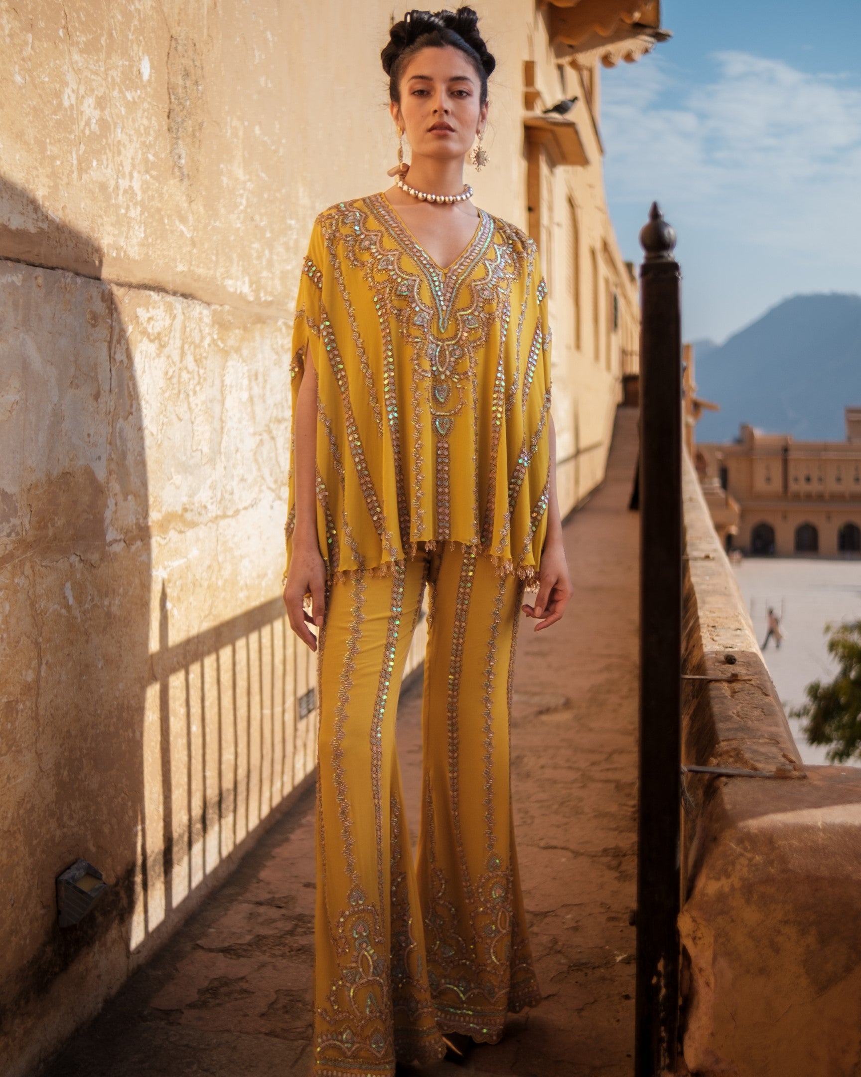 Mandala Cape Tunic Set