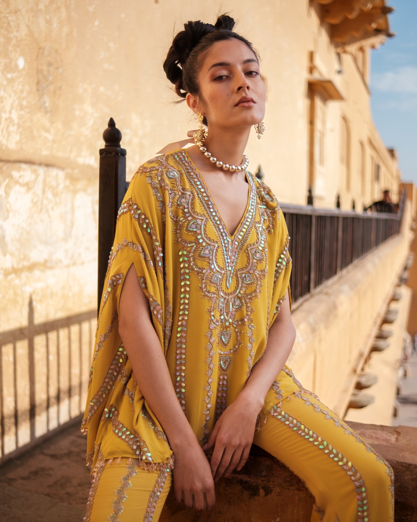 Mandala Cape Tunic Set
