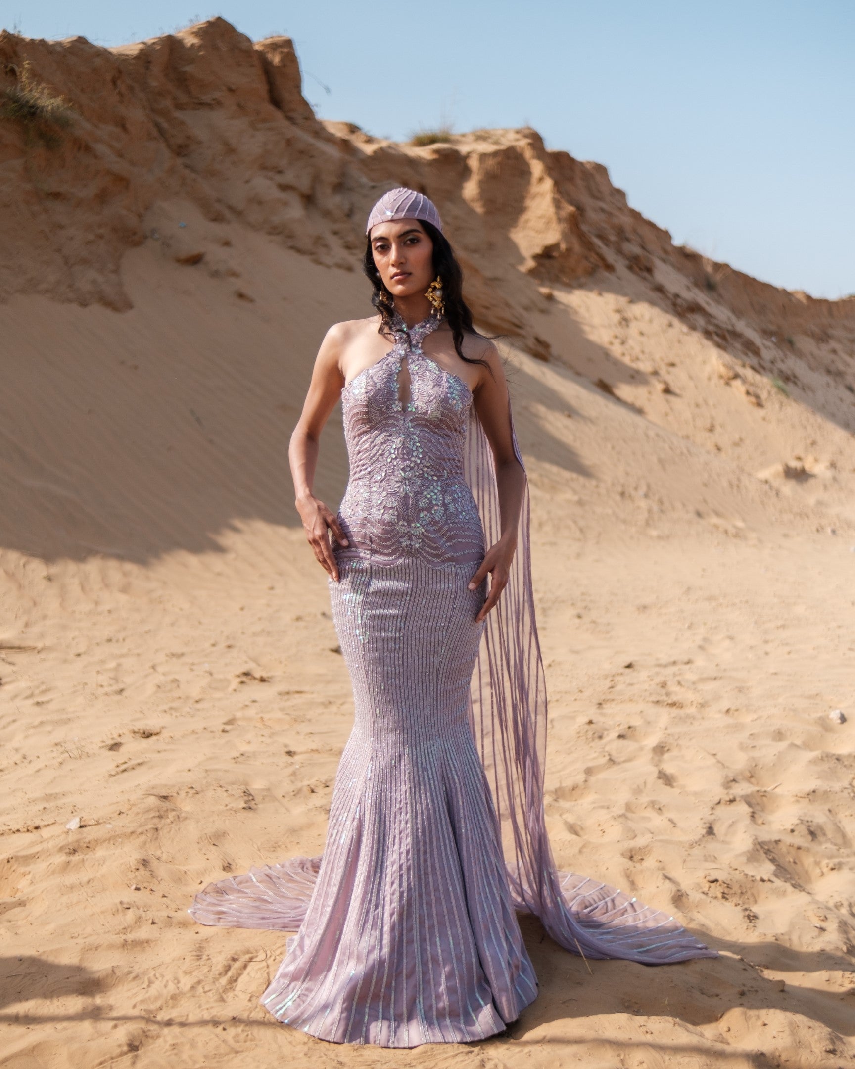 Garland Fishtail Gown Set