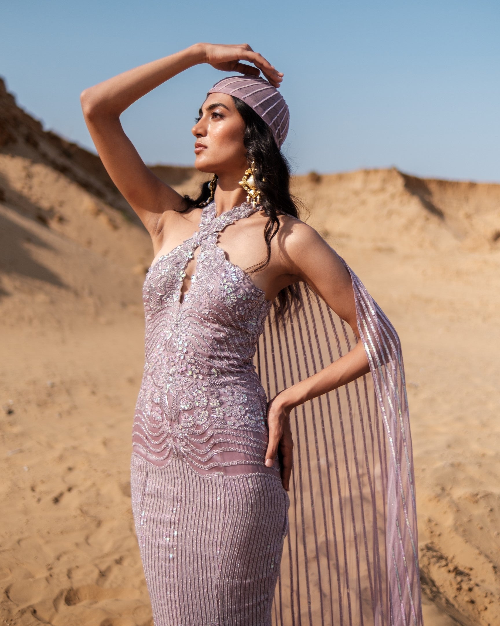 Garland Fishtail Gown Set