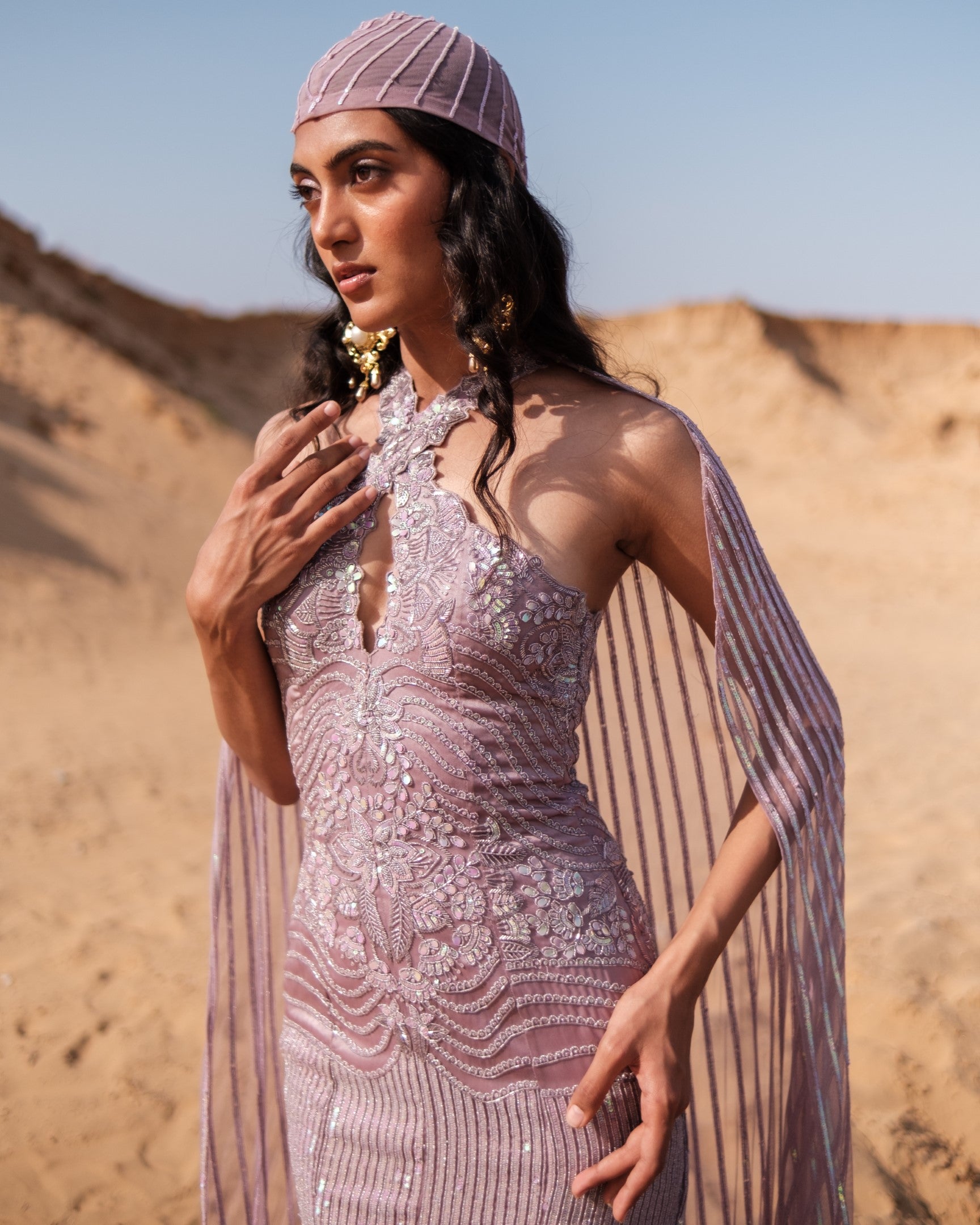 Garland Fishtail Gown Set