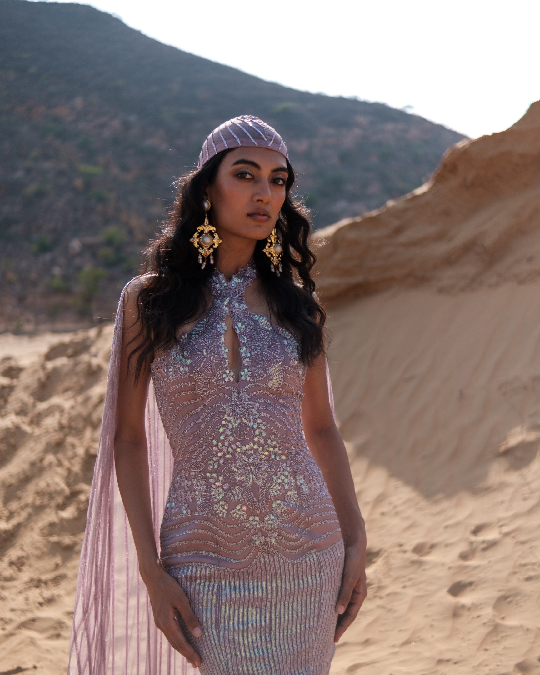 Garland Fishtail Gown Set