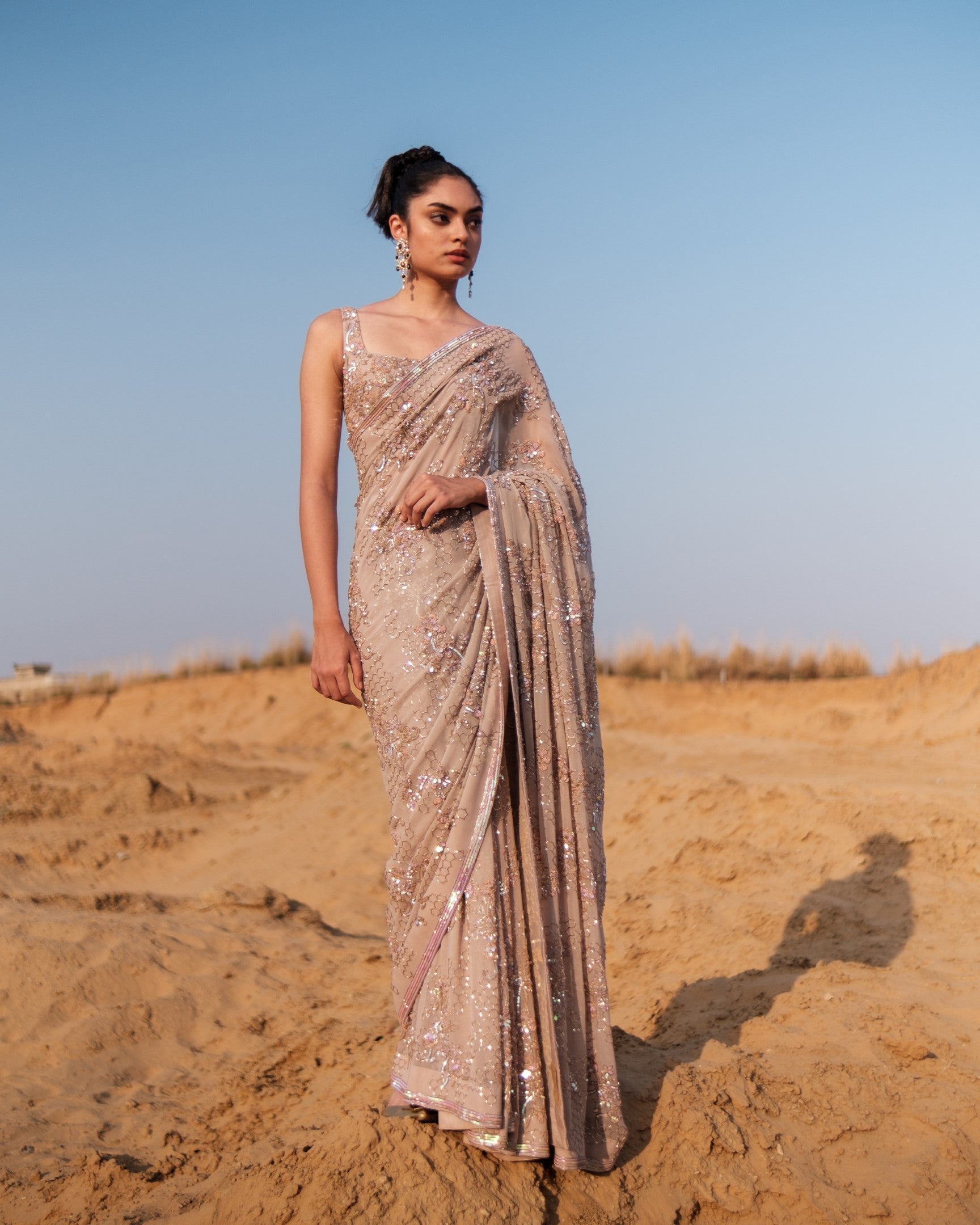 Honeycomb Bud Saree