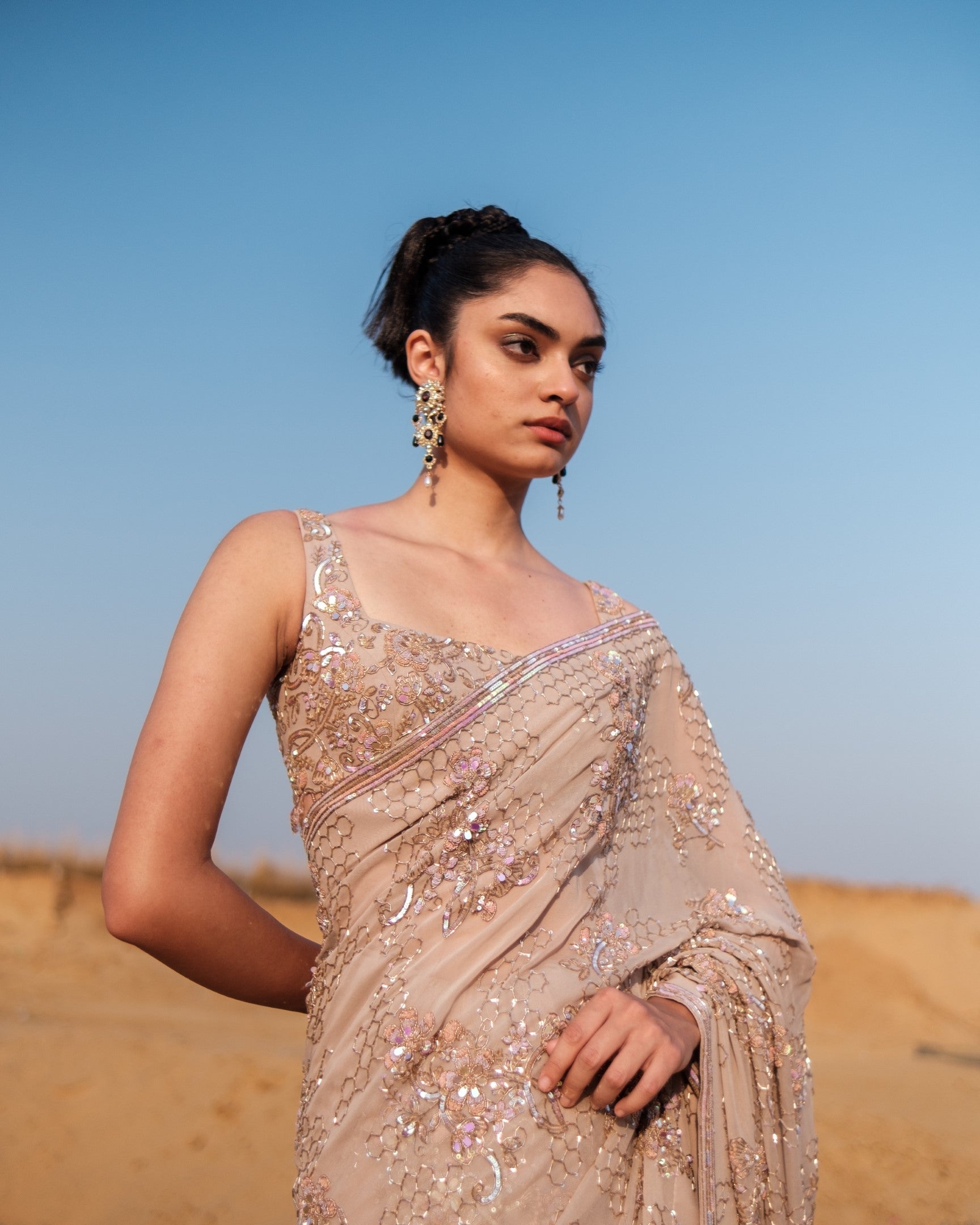 Honeycomb Bud Saree
