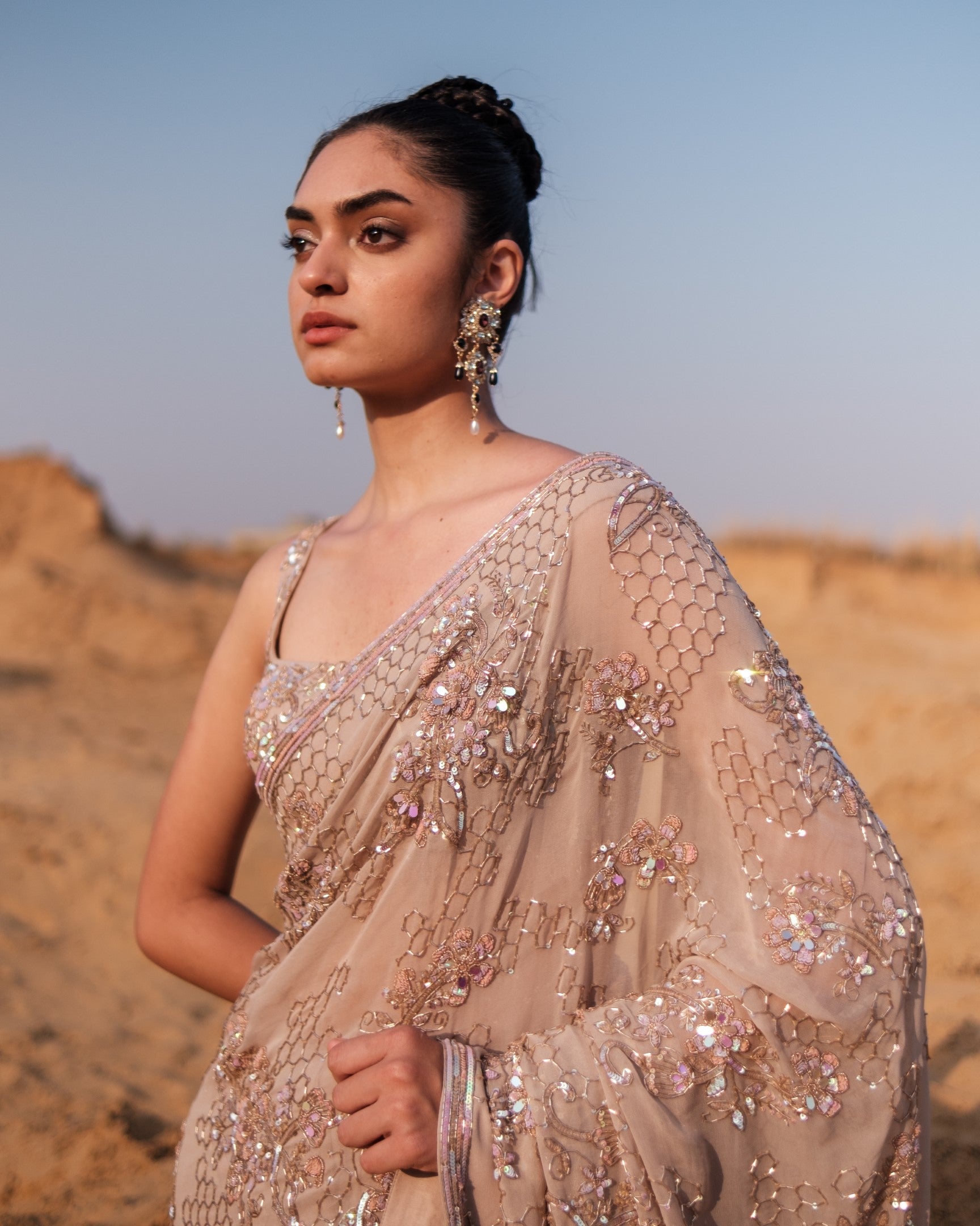 Honeycomb Bud Saree