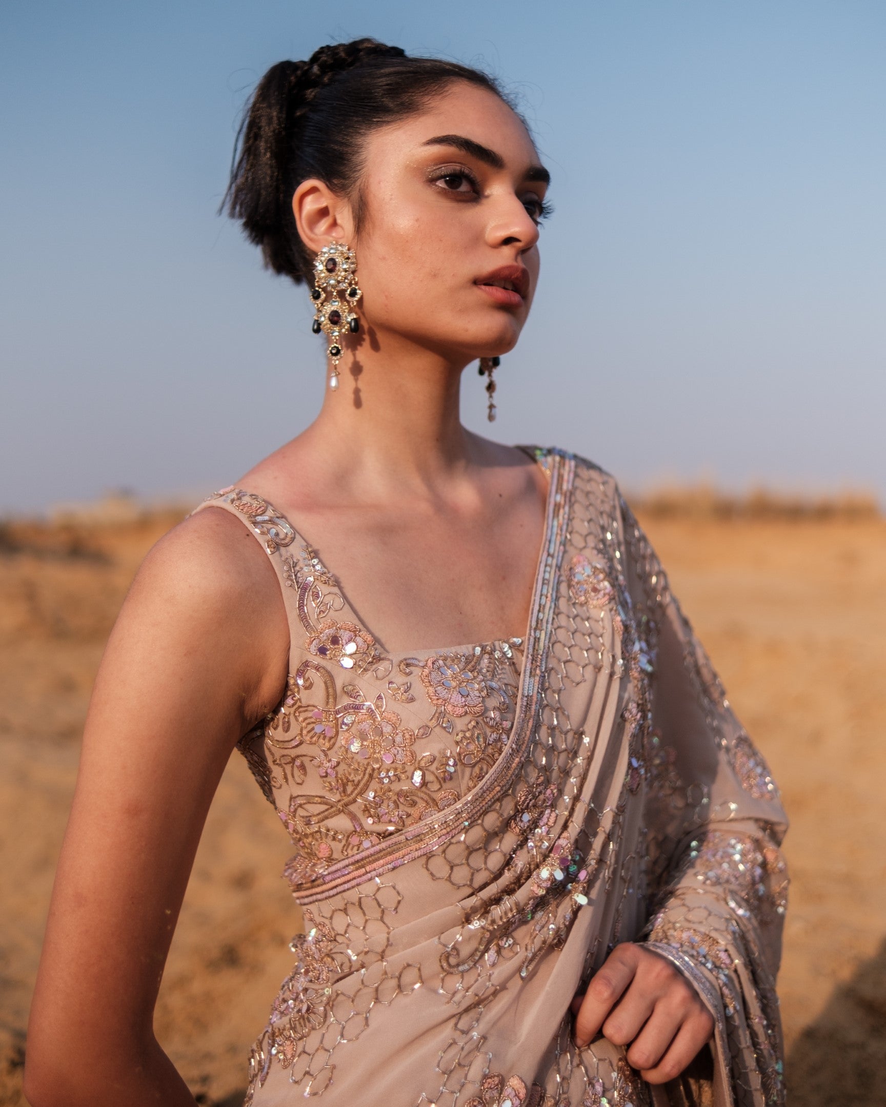 Honeycomb Bud Saree