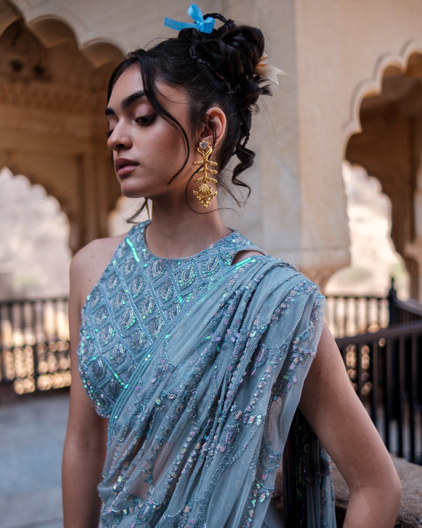 Trinkets Stitched Lehenga Saree