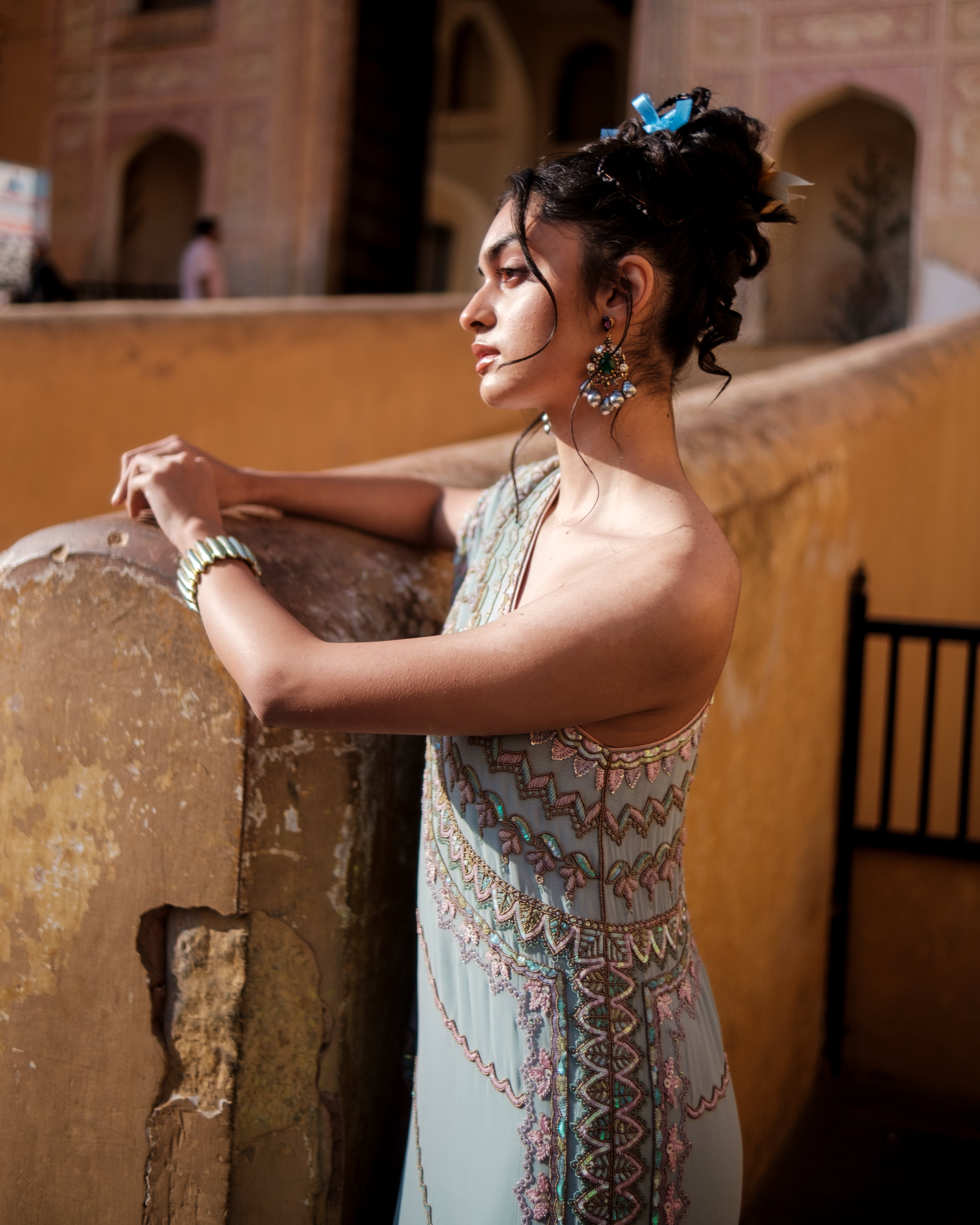 Yantra Off Shoulder Cape Tunc
