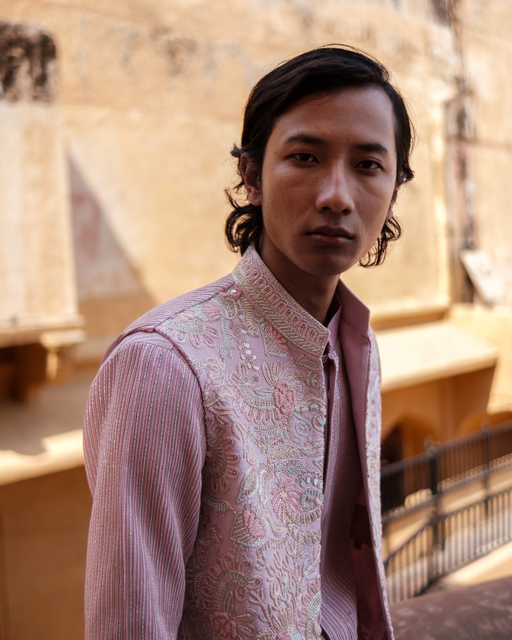 Psy Garden Nehru Jacket Set