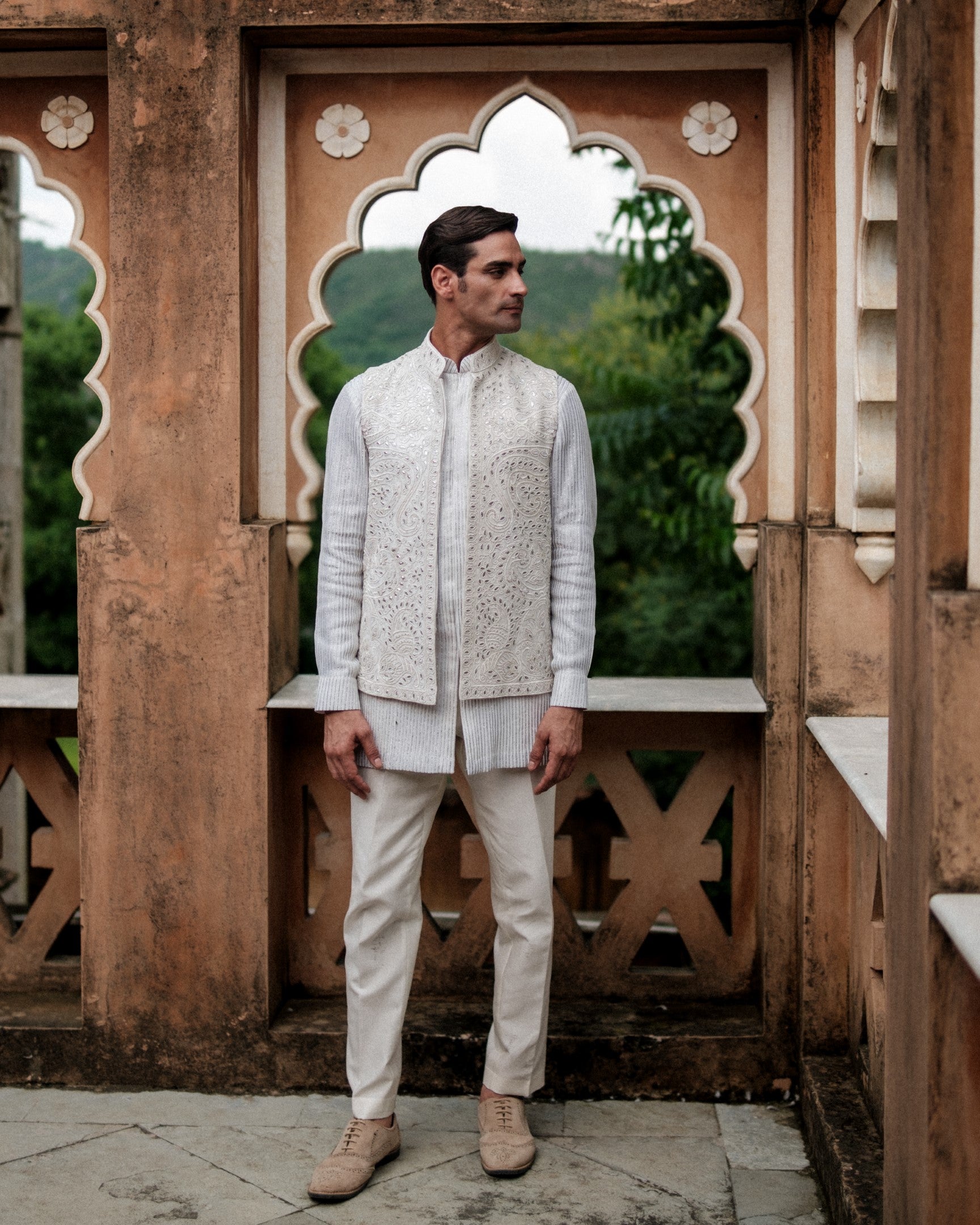 Tangled Henna Nehru Jacket Set