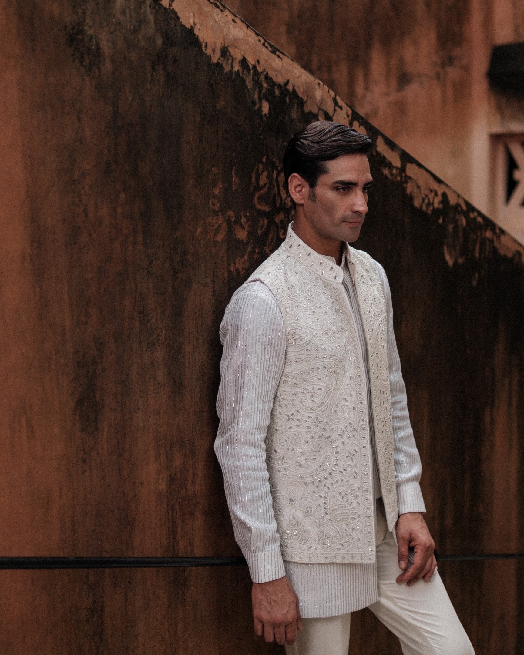 Tangled Henna Nehru Jacket Set