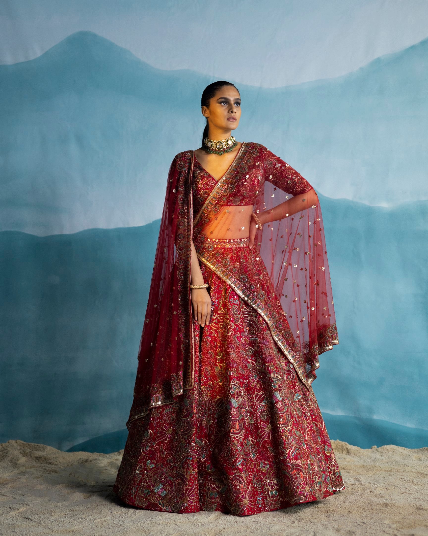 Ocean Life Lehenga Set