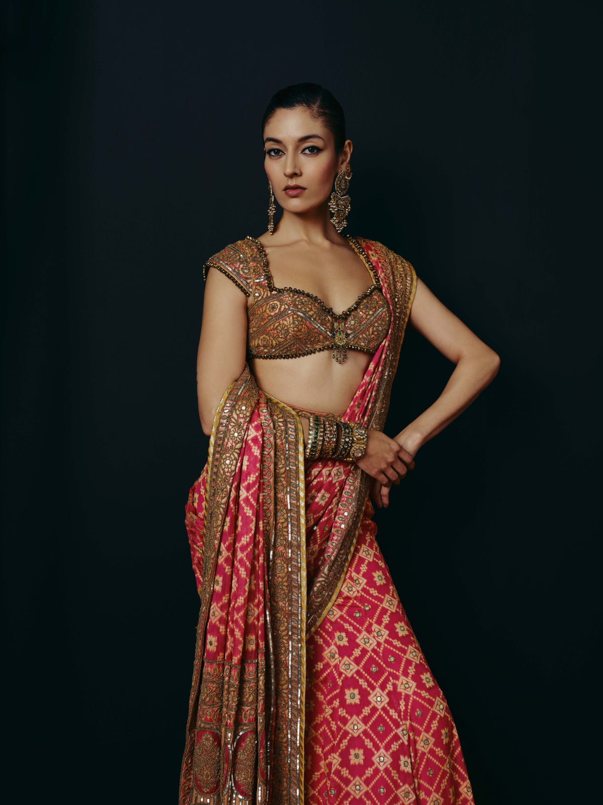 Kala saree and blouse Set