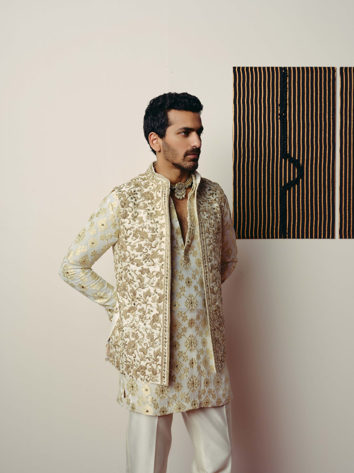 Saiyaara nehru jacket, kurta and pant set
