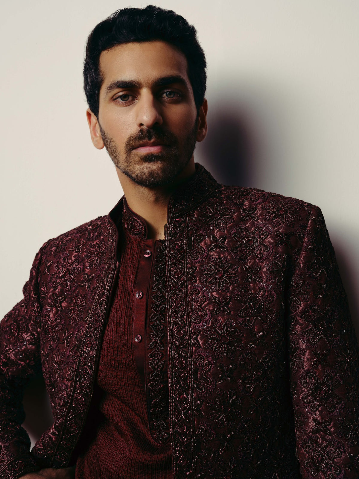 Nirvana bandhgala jacket, kurta and pant set
