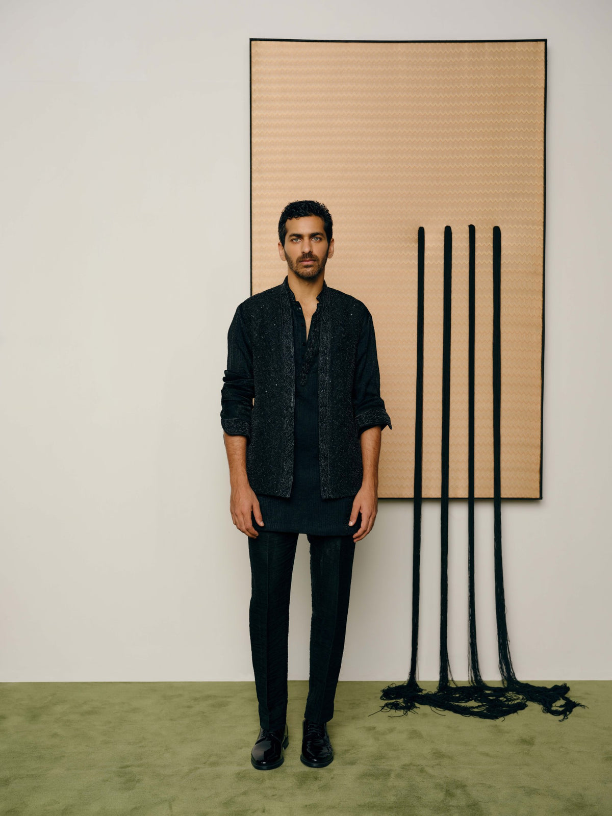 Pravaah nehru jacket, kurta and pant set