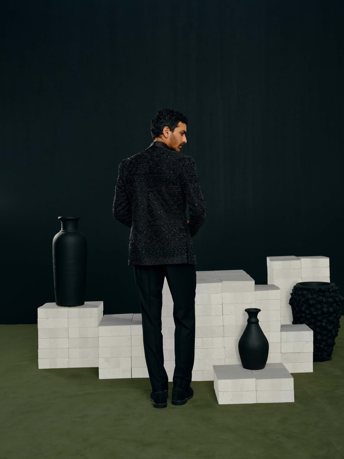 Kala tuxedo jacket, shirt and pant set