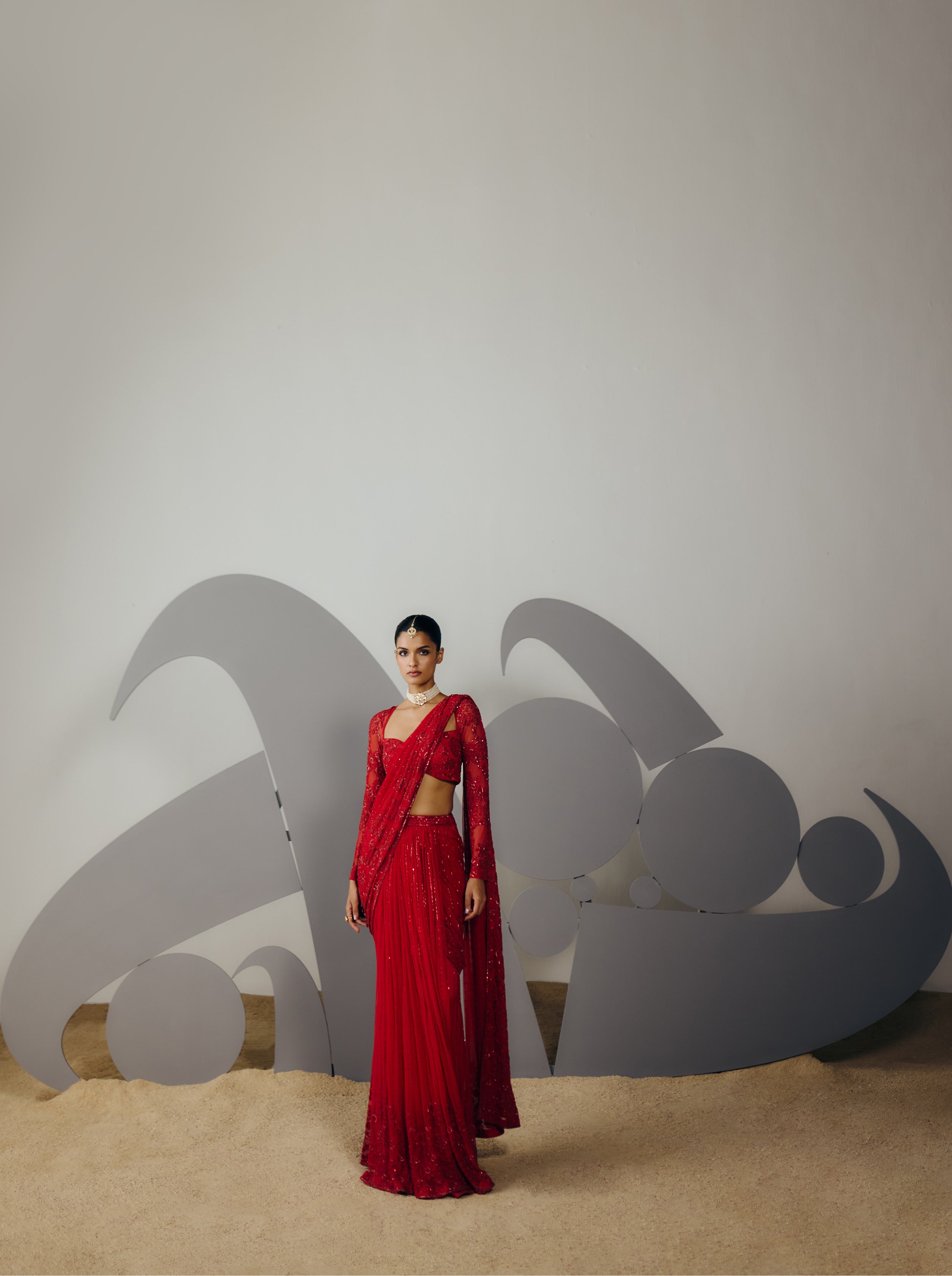 Padma Stitched Saree Set