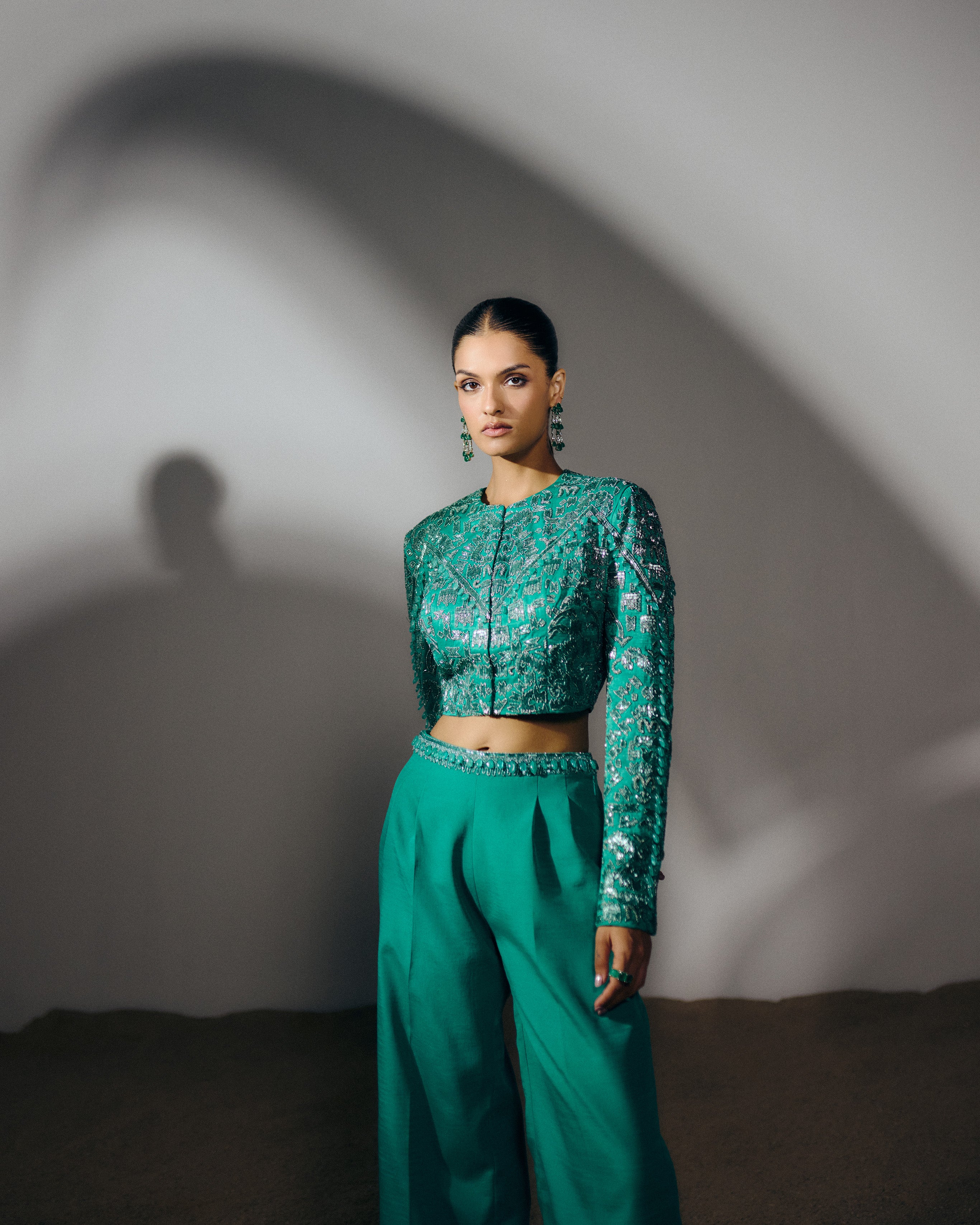 Amara Crop Jacket Set