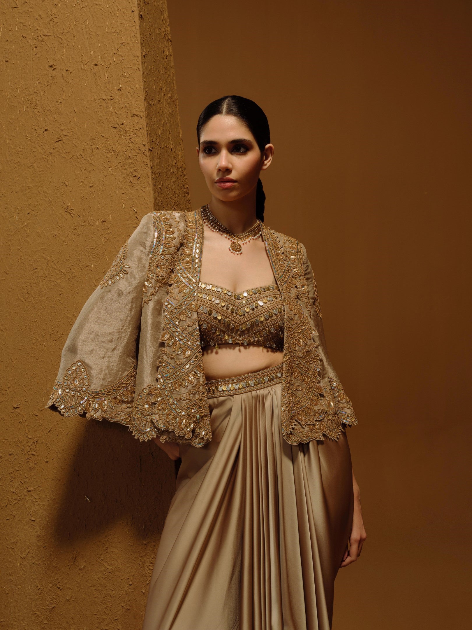 Amli Cape and Skirt Set