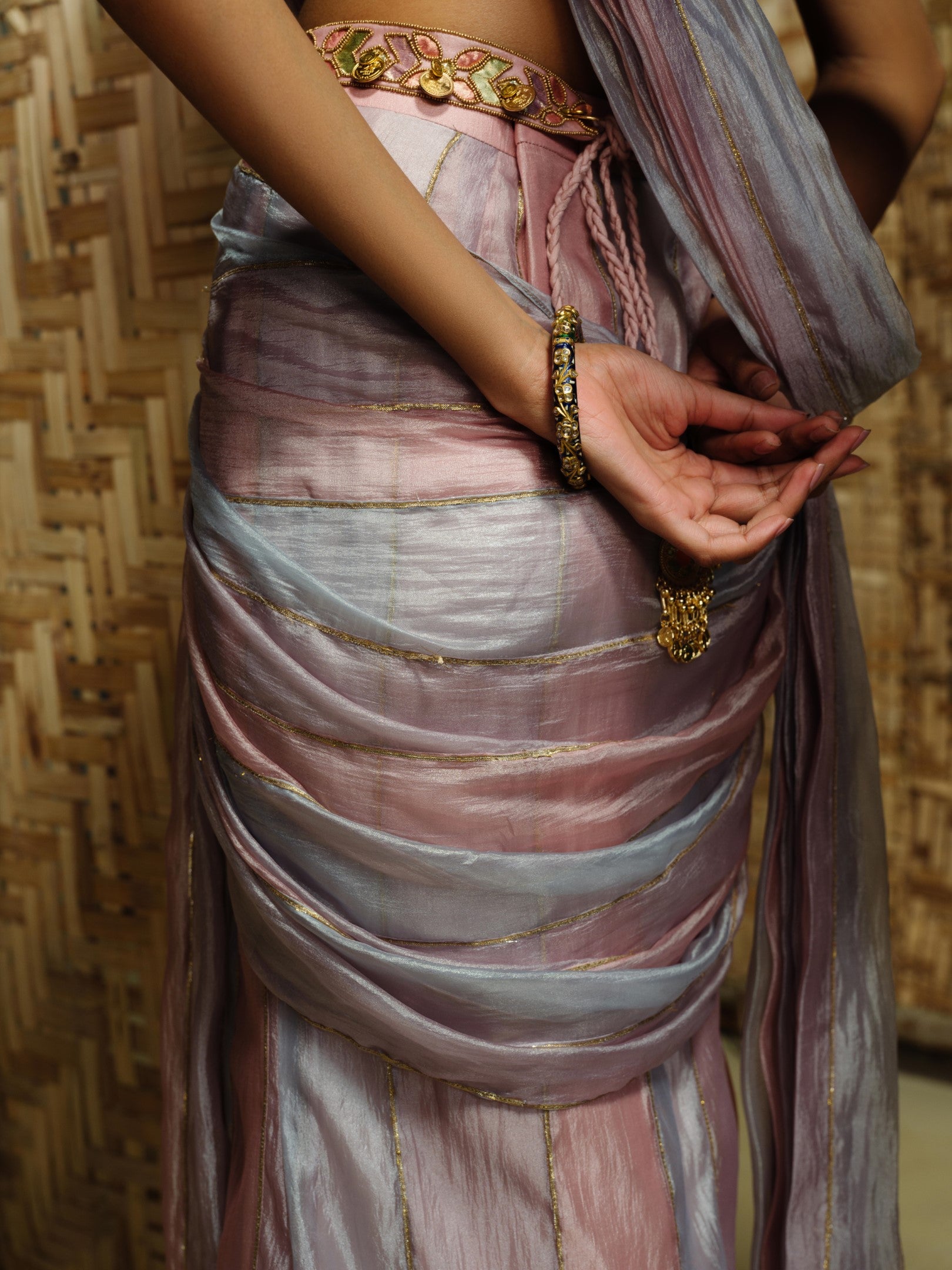 Lishak Stitched Saree Set