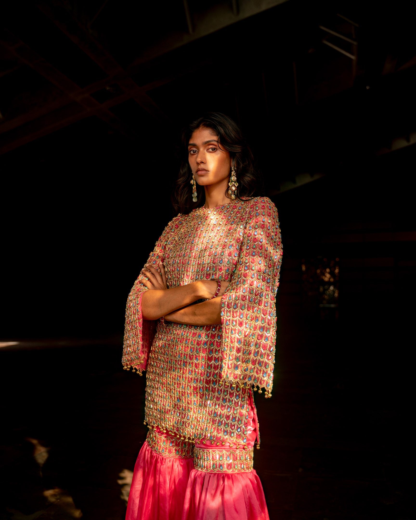 Kaleidoscope Kurta Sharara Set