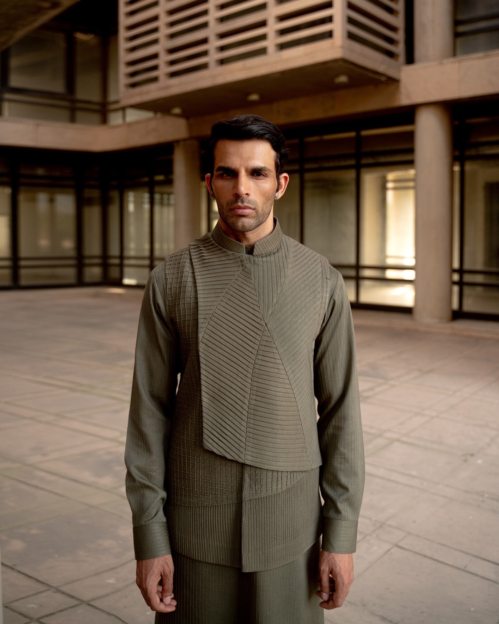 Armoured Nehru Jacket Set