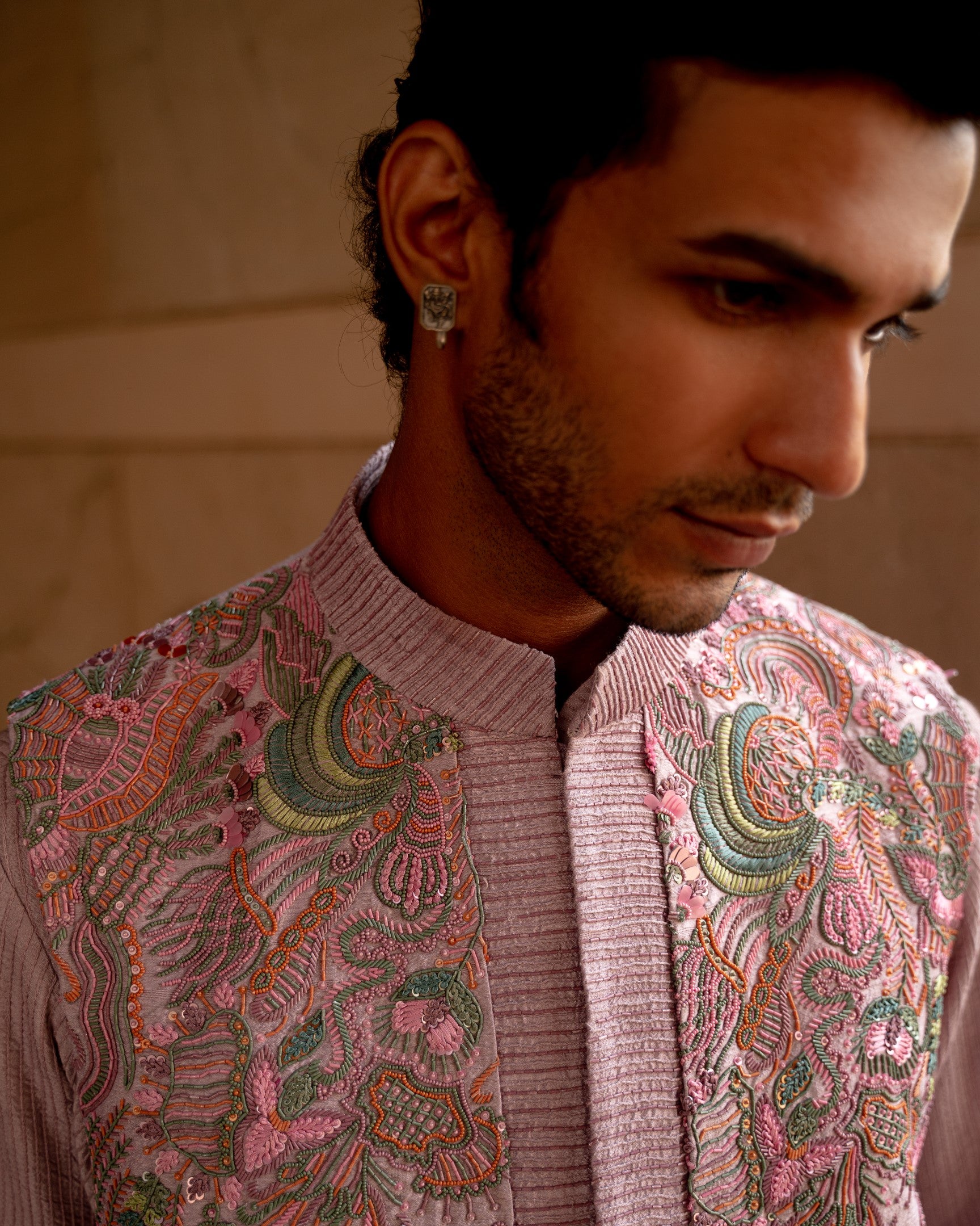 Wild Garden Nehru Jacket Set