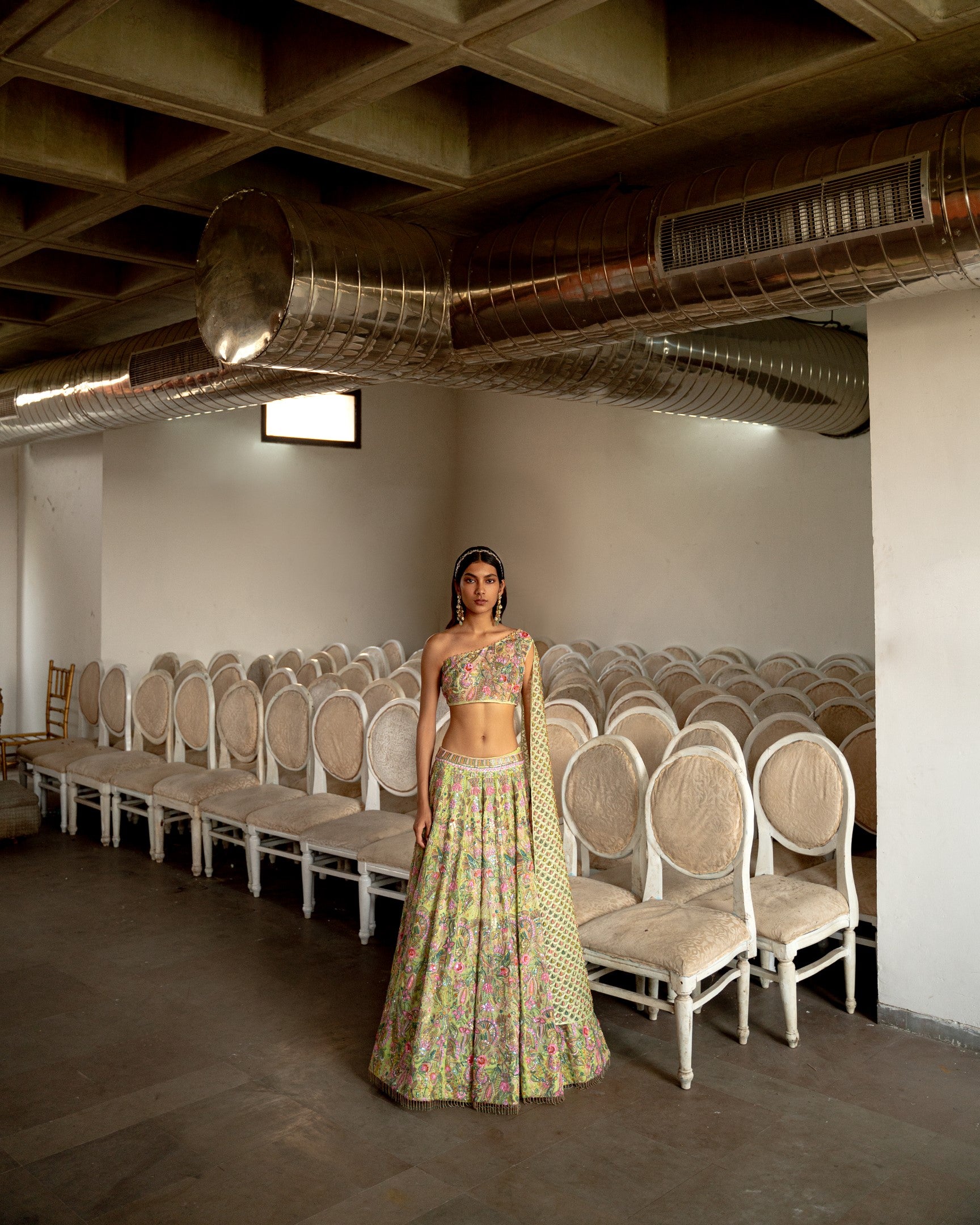 Sunken Garden Cape Lehenga Set