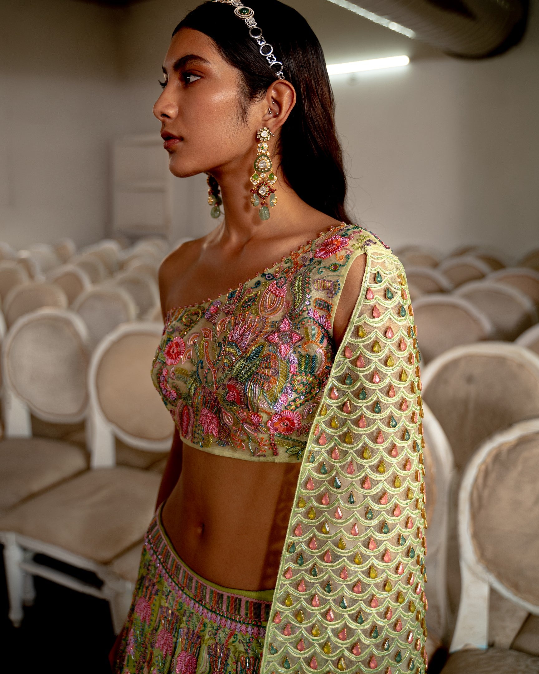 Sunken Garden Cape Lehenga Set