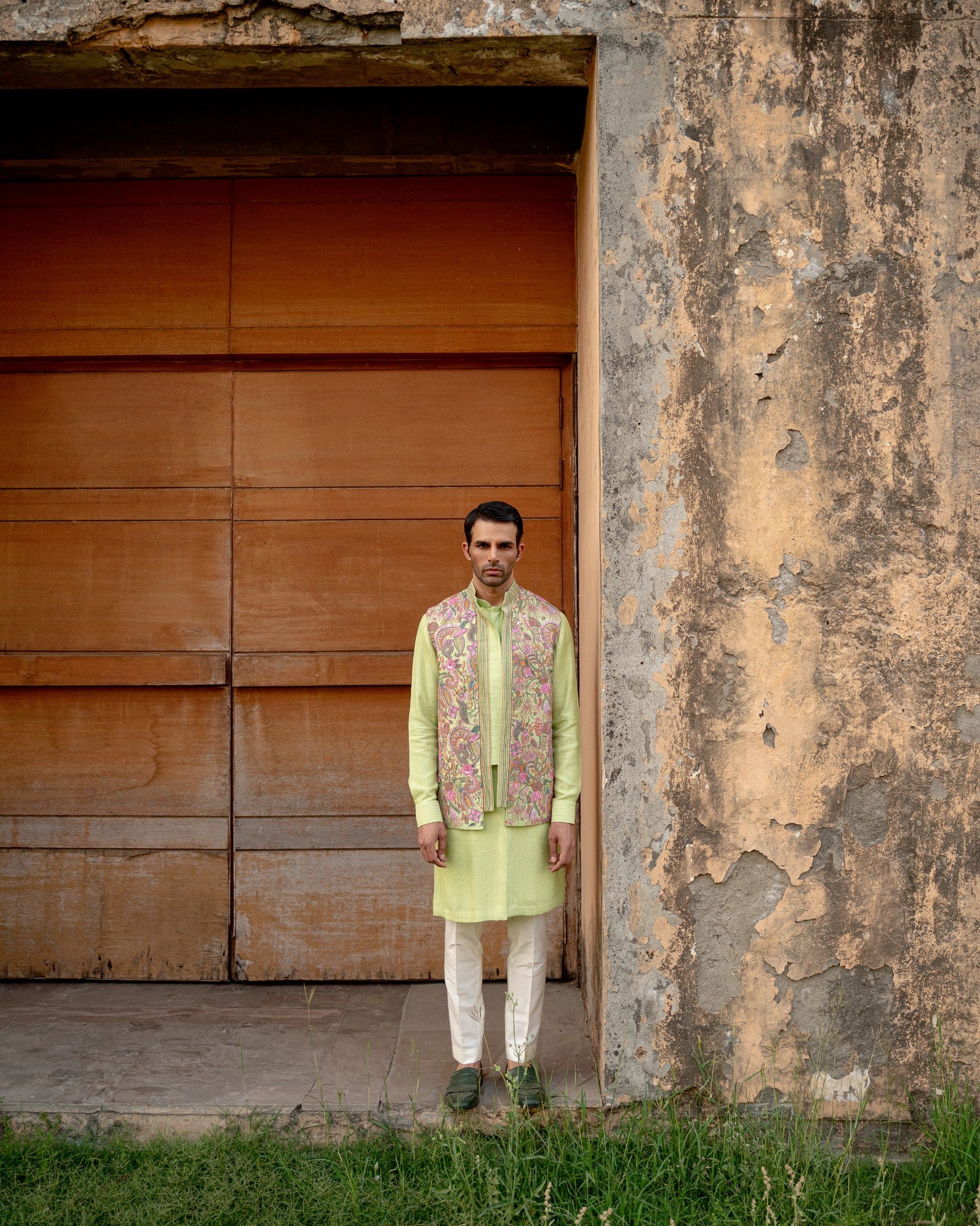 Sunken Garden Nehru Jacket Set