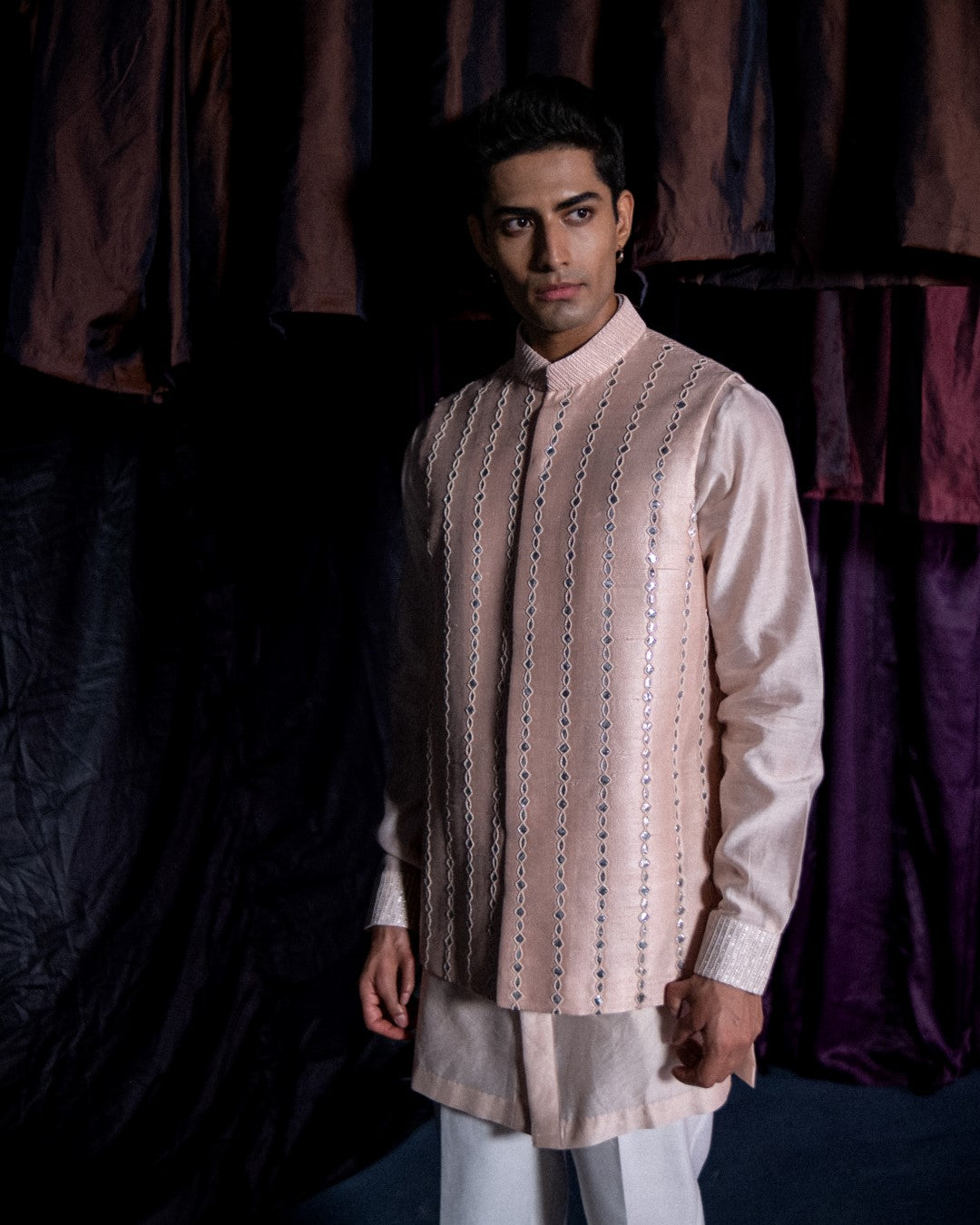 Gemstone Gotta Nehru Jacket Set