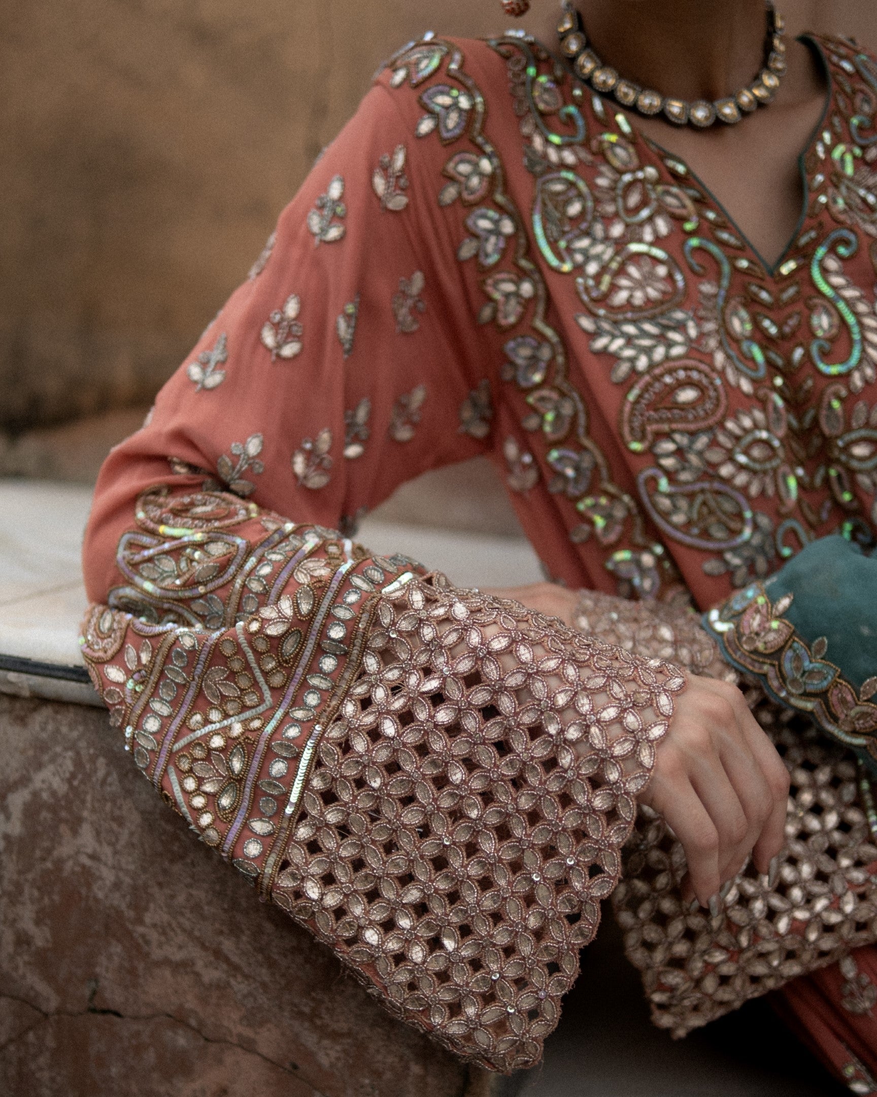 Buta Henna Kurta Set