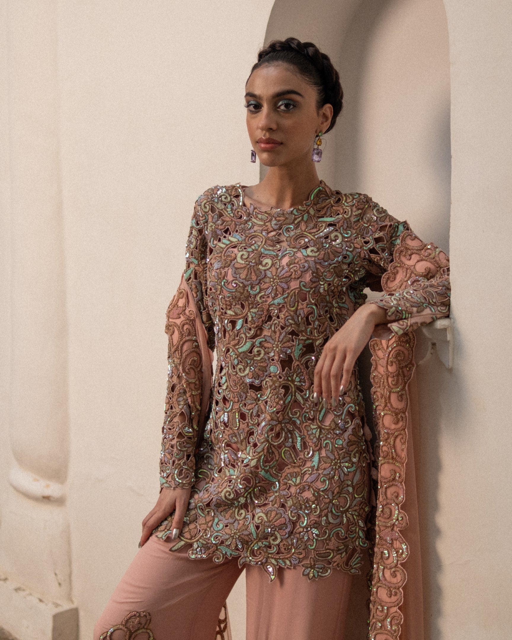 Floral Henna Kurta Set