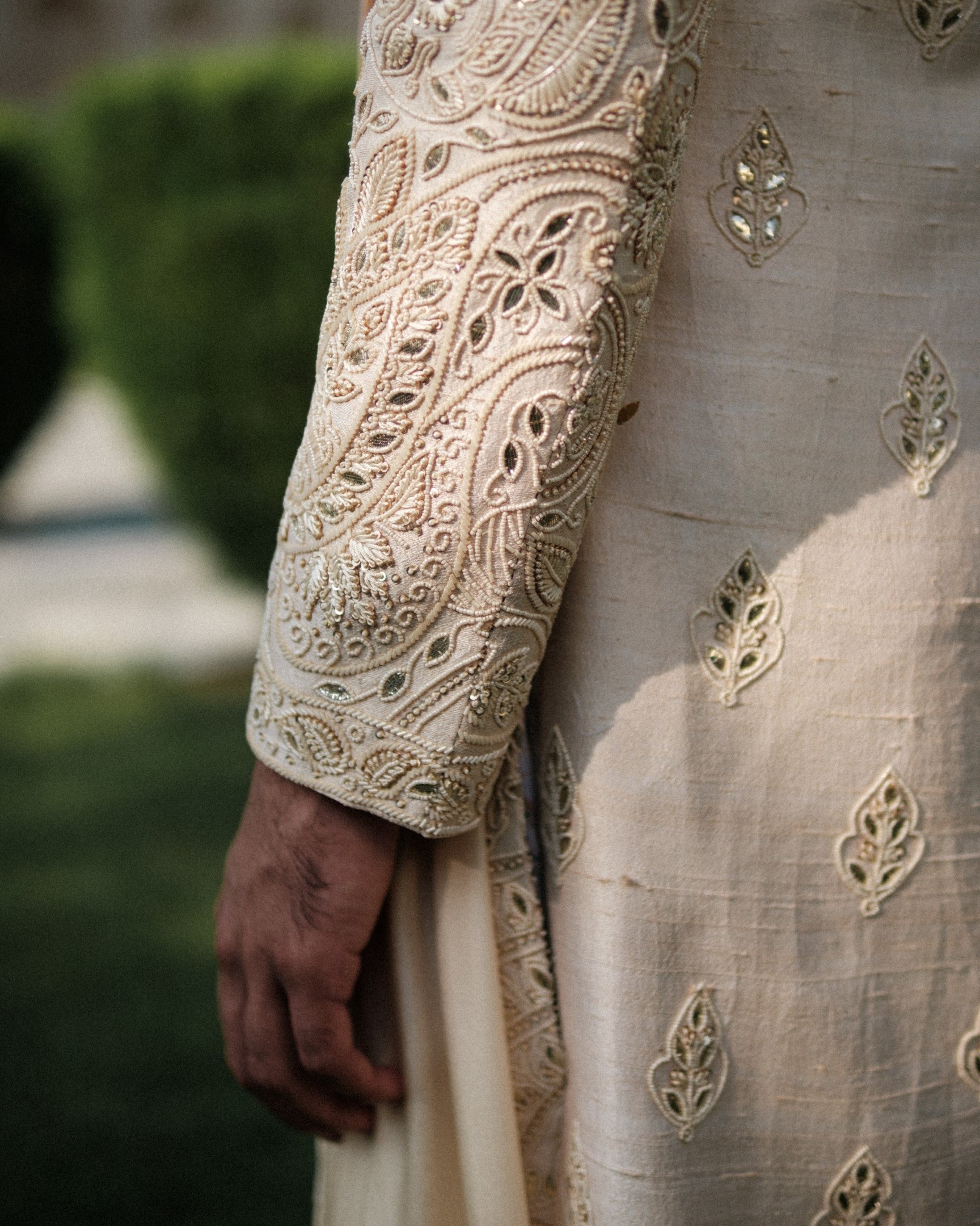 Tangled Henna Sherwani Set